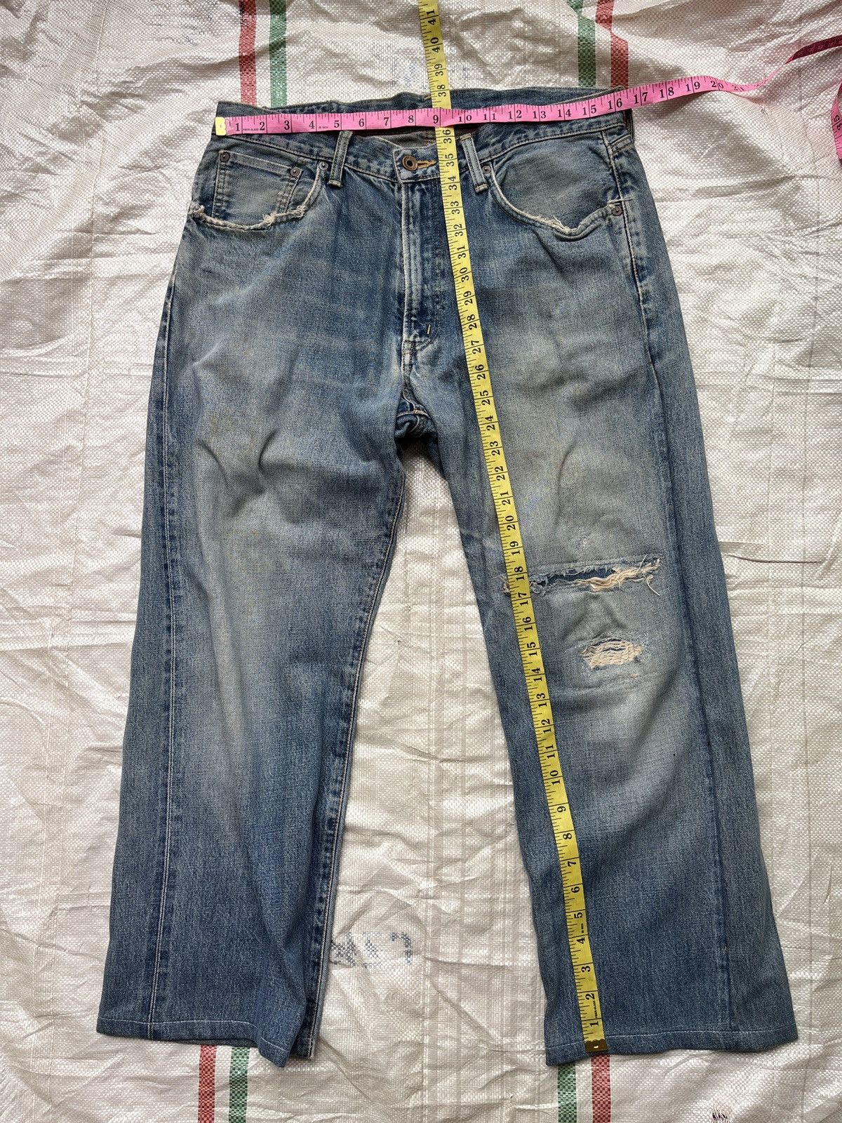 Edwin Distressed Vintage Edwin 505 Denim Redline Selvedge Jeans Size US 32 / EU 48 - 5 Thumbnail