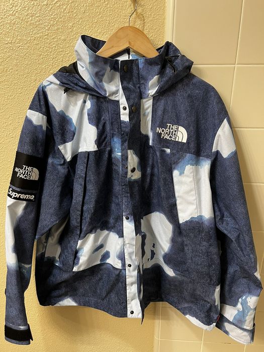 Supreme Supreme the north face Bleached Denim Print Mountain