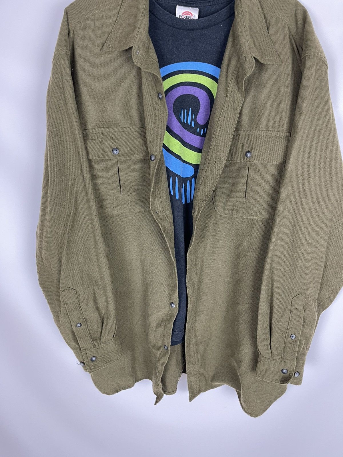The North Face The North Face vintage oversized overshirt shirt green Size US XL / EU 56 / 4 - 7 Thumbnail