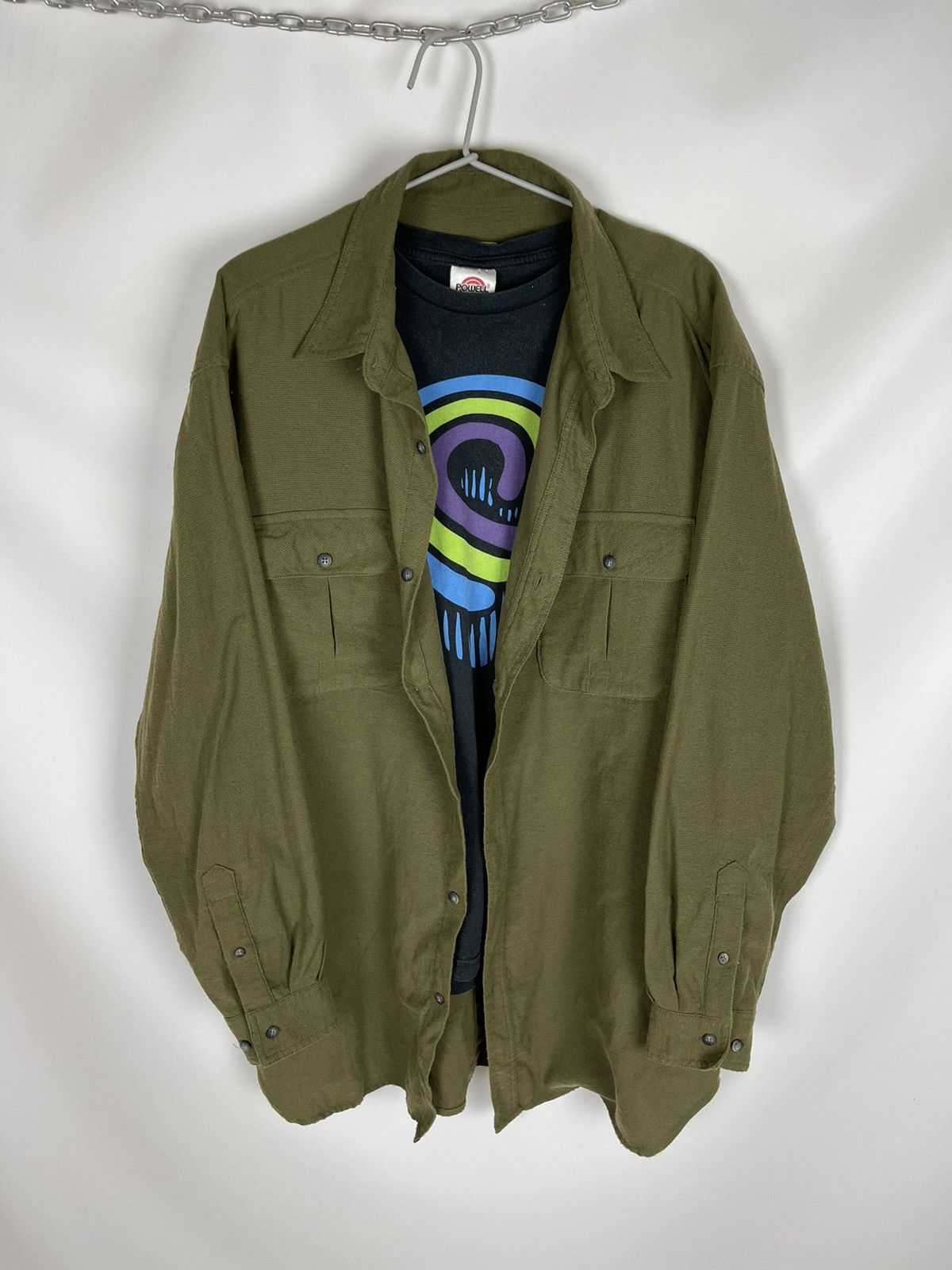 The North Face The North Face vintage oversized overshirt shirt green Size US XL / EU 56 / 4 - 1 Thumbnail
