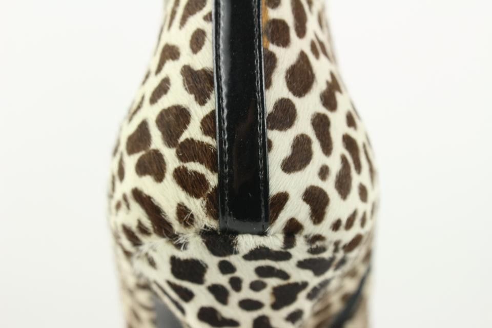 Gucci Leopard Pony Hair Platform Ankle Booties 4GG1113