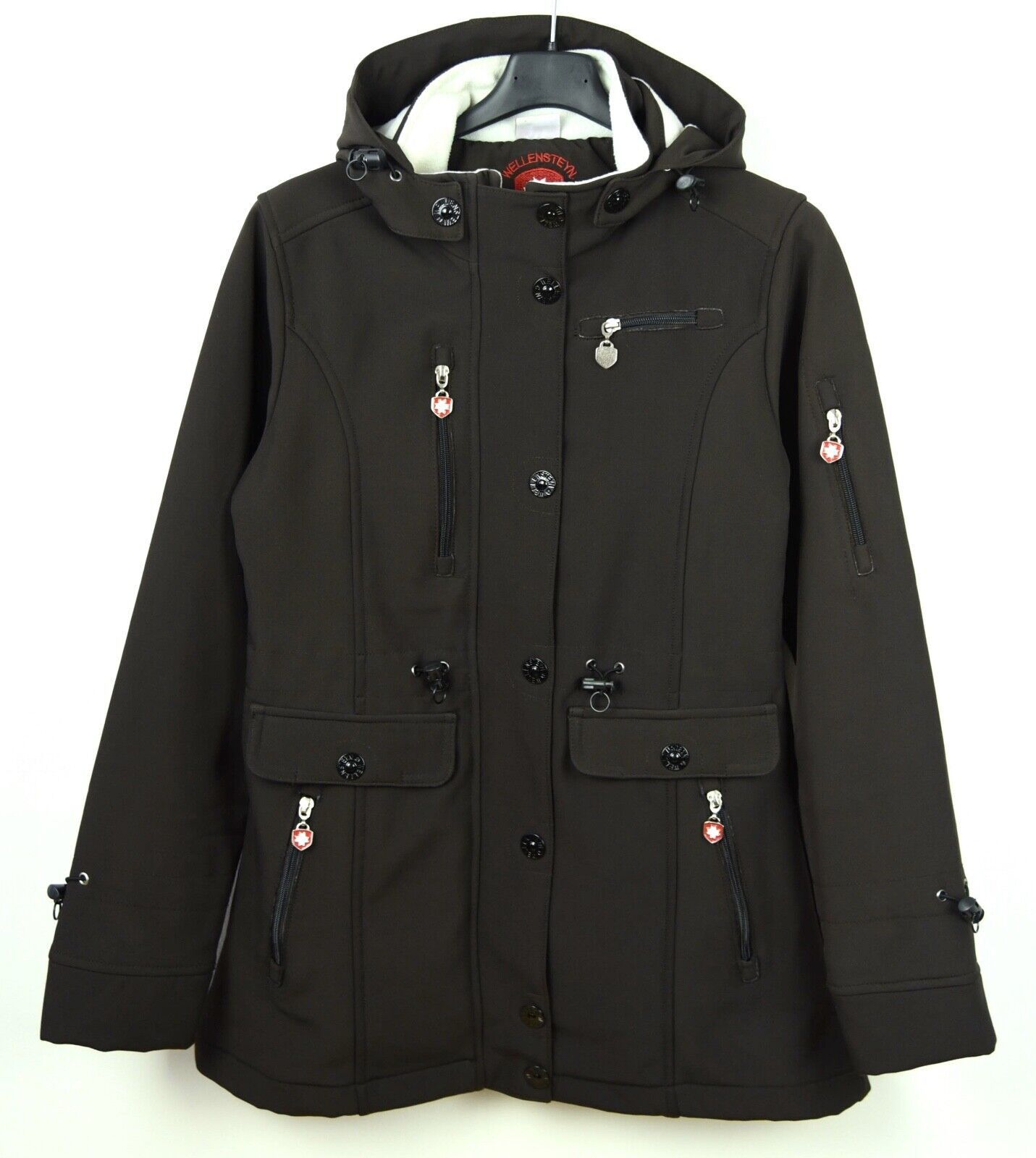 Wellensteyn Women's S Jacket Fleece Lining Brown Cotton Hooded Coat Top Size S / US 4 / IT 40 - 1 Thumbnail