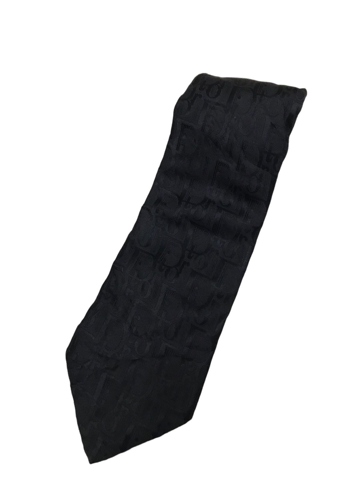 Christian Dior Monsieur Authentic ‼️Made in France Black monogram Dior Silk Tie Size ONE SIZE - 4 Thumbnail