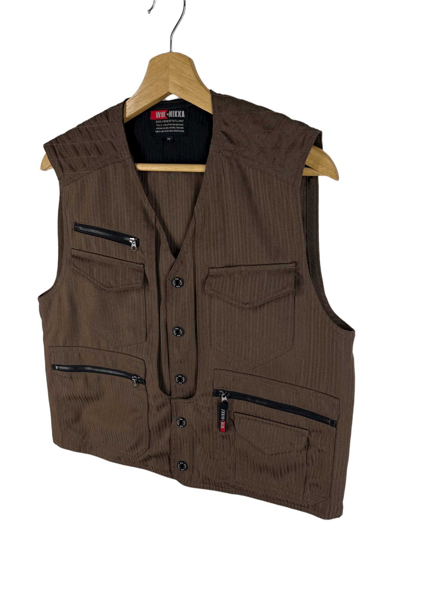 Japanese Brand WM NIKKA VEST OUTDOOR LIFE LINE GARMENT Size 40S - 2 Thumbnail