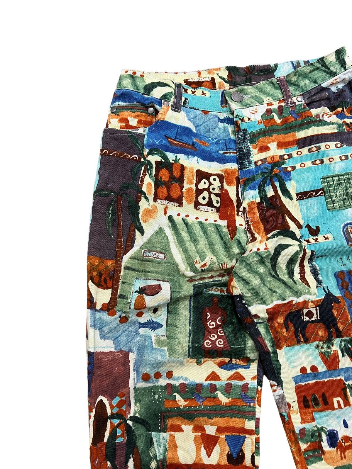 Japanese Brand × Jean Paul Gaultier × Vintage Japanese Brand Anne Elisabeth All Overprint Art Painting Size US 26 / EU 42 - 6 Thumbnail