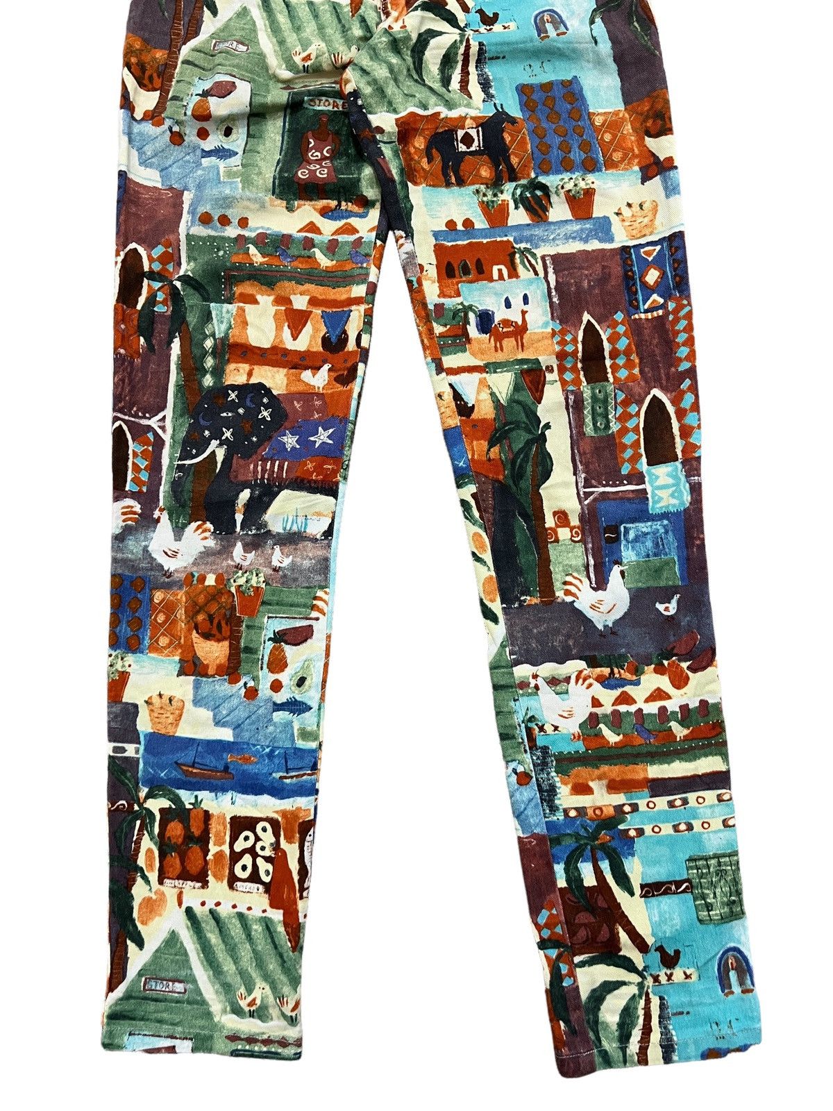 Japanese Brand × Jean Paul Gaultier × Vintage Japanese Brand Anne Elisabeth All Overprint Art Painting Size US 26 / EU 42 - 11 Thumbnail