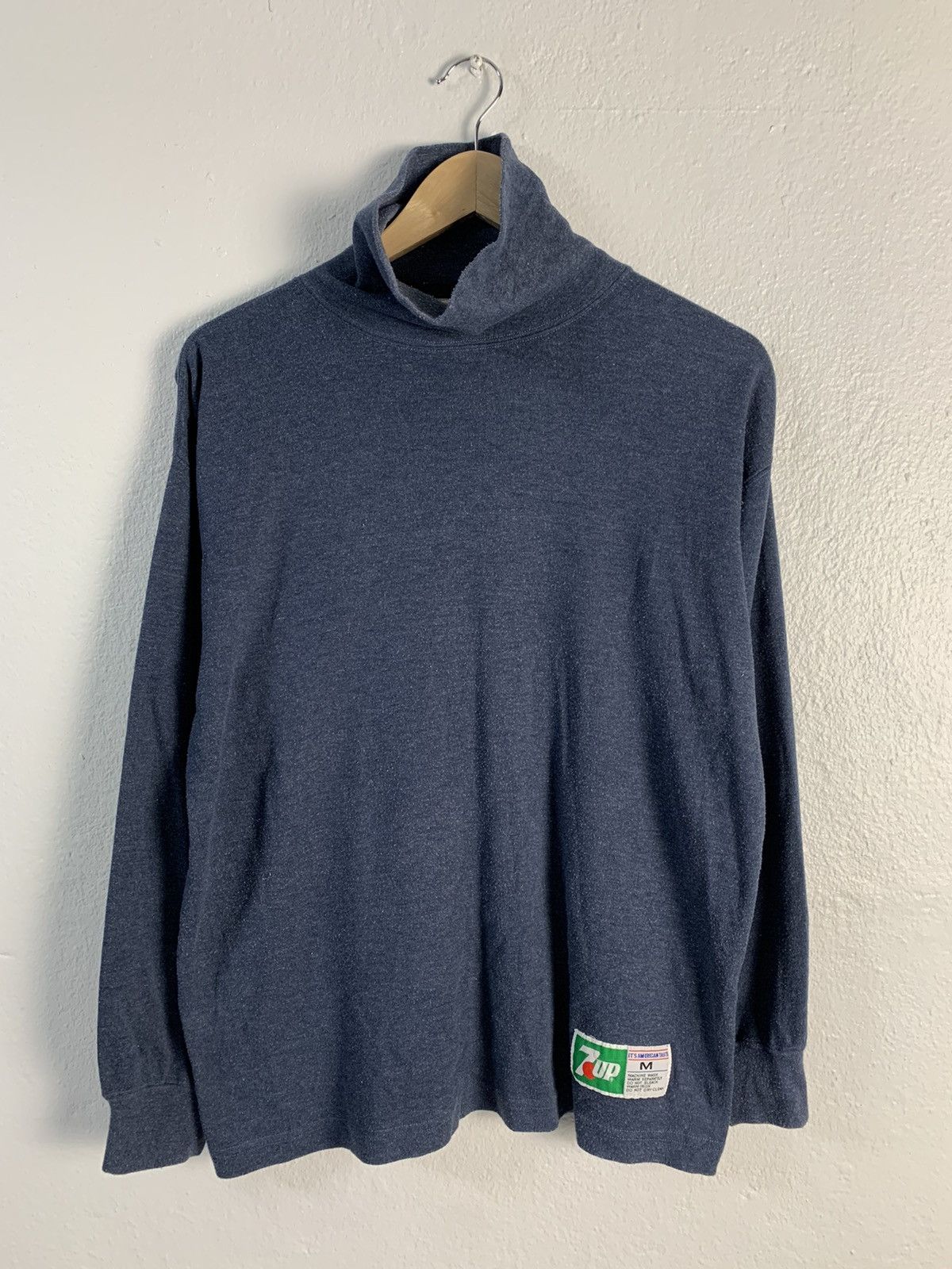 Japanese Brand Vintage 7up Turtleneck Sweater Size US M / EU 48-50 / 2 - 1 Thumbnail