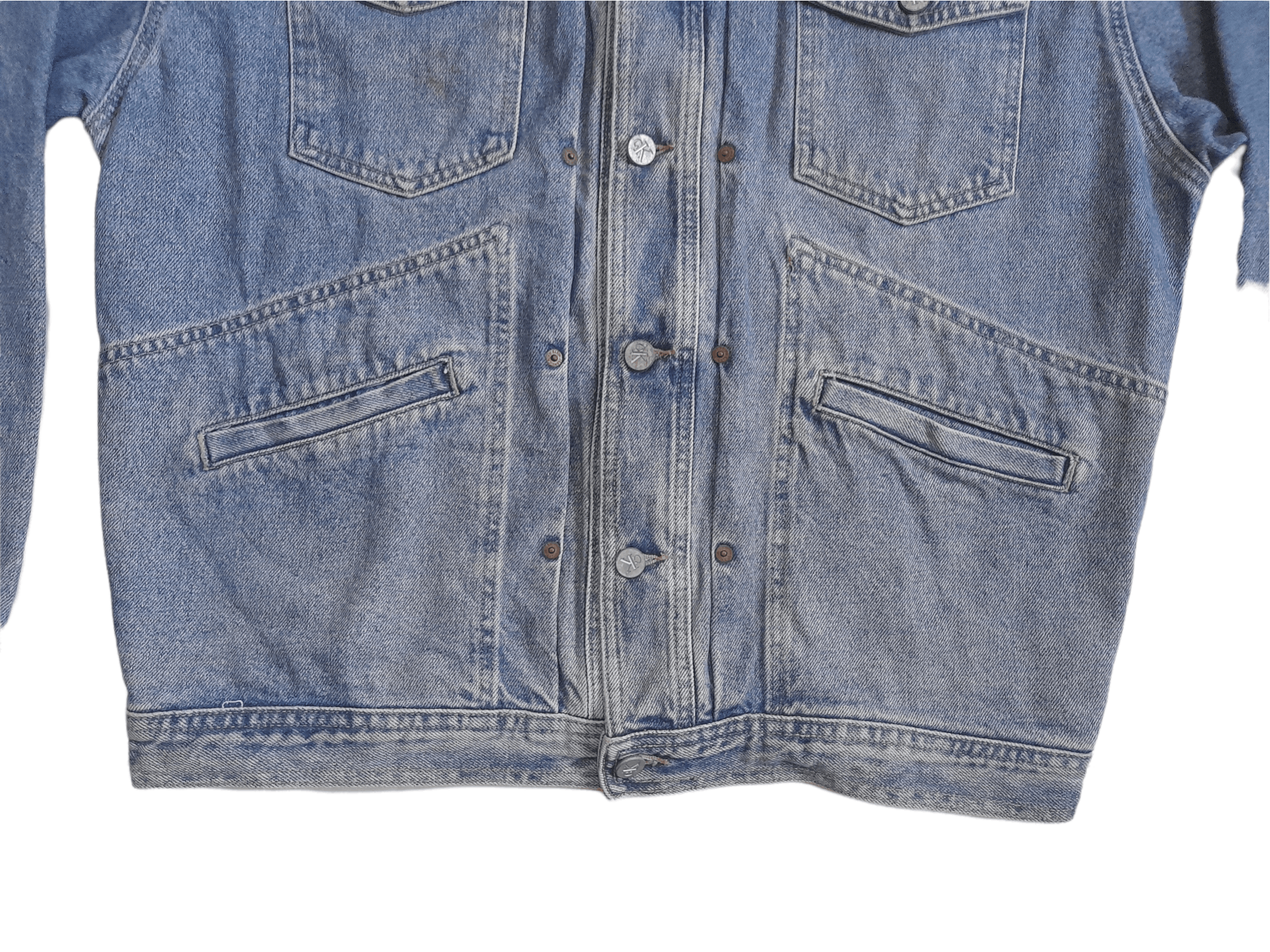 Calvin Klein 90s Calvin Klein CK Oversized Denim Jacket (E388) Size US M / EU 48-50 / 2 - 3 Thumbnail
