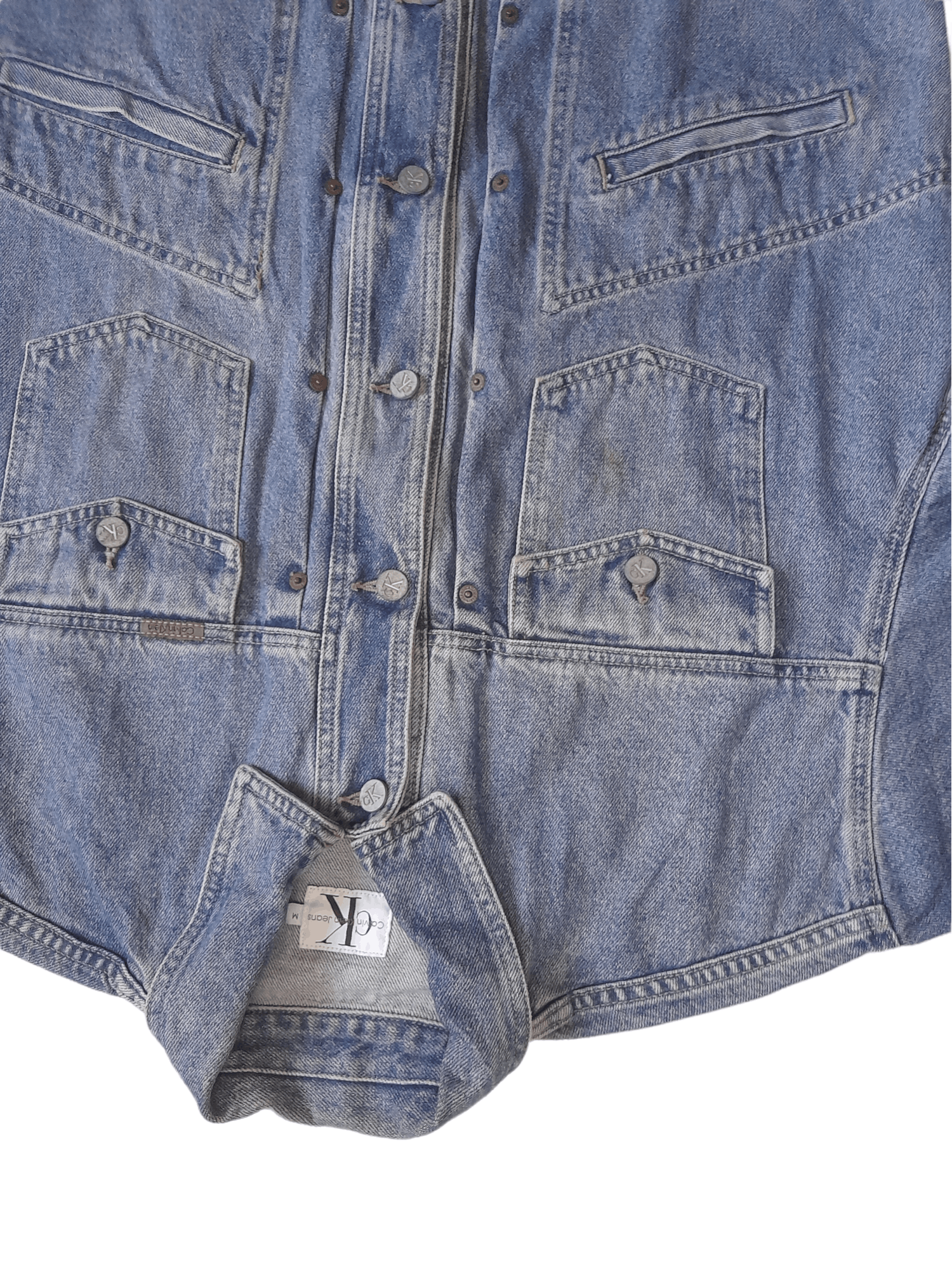 Calvin Klein 90s Calvin Klein CK Oversized Denim Jacket (E388) Size US M / EU 48-50 / 2 - 5 Thumbnail