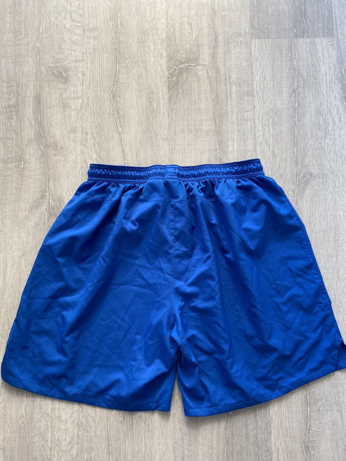 Nike × Vintage Nike vintage blue shorts track pant small swoosh Size US 34 / EU 50 - 5 Thumbnail