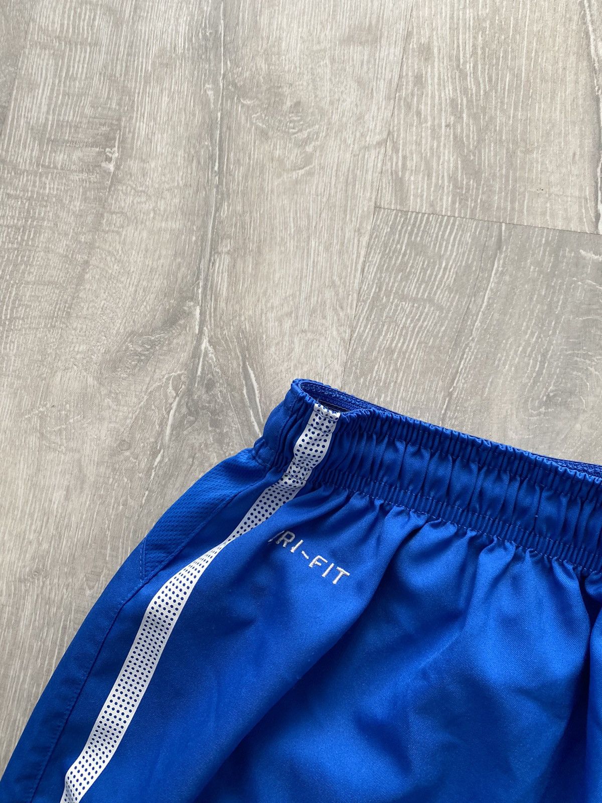 Nike × Vintage Nike vintage blue shorts track pant small swoosh Size US 34 / EU 50 - 3 Thumbnail