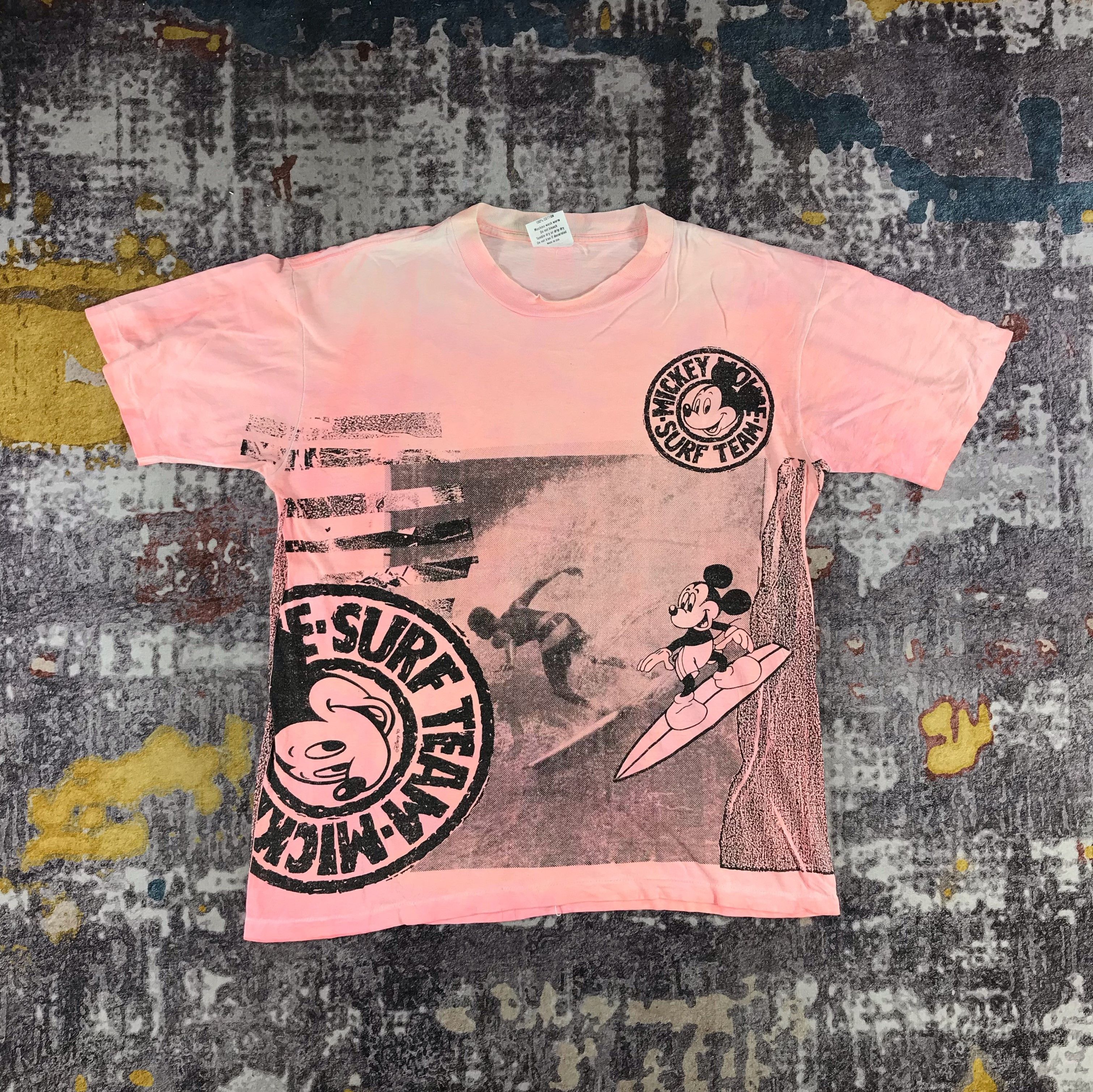 Vintage Mickey Mouse Surf Overprint Shirt -TM28