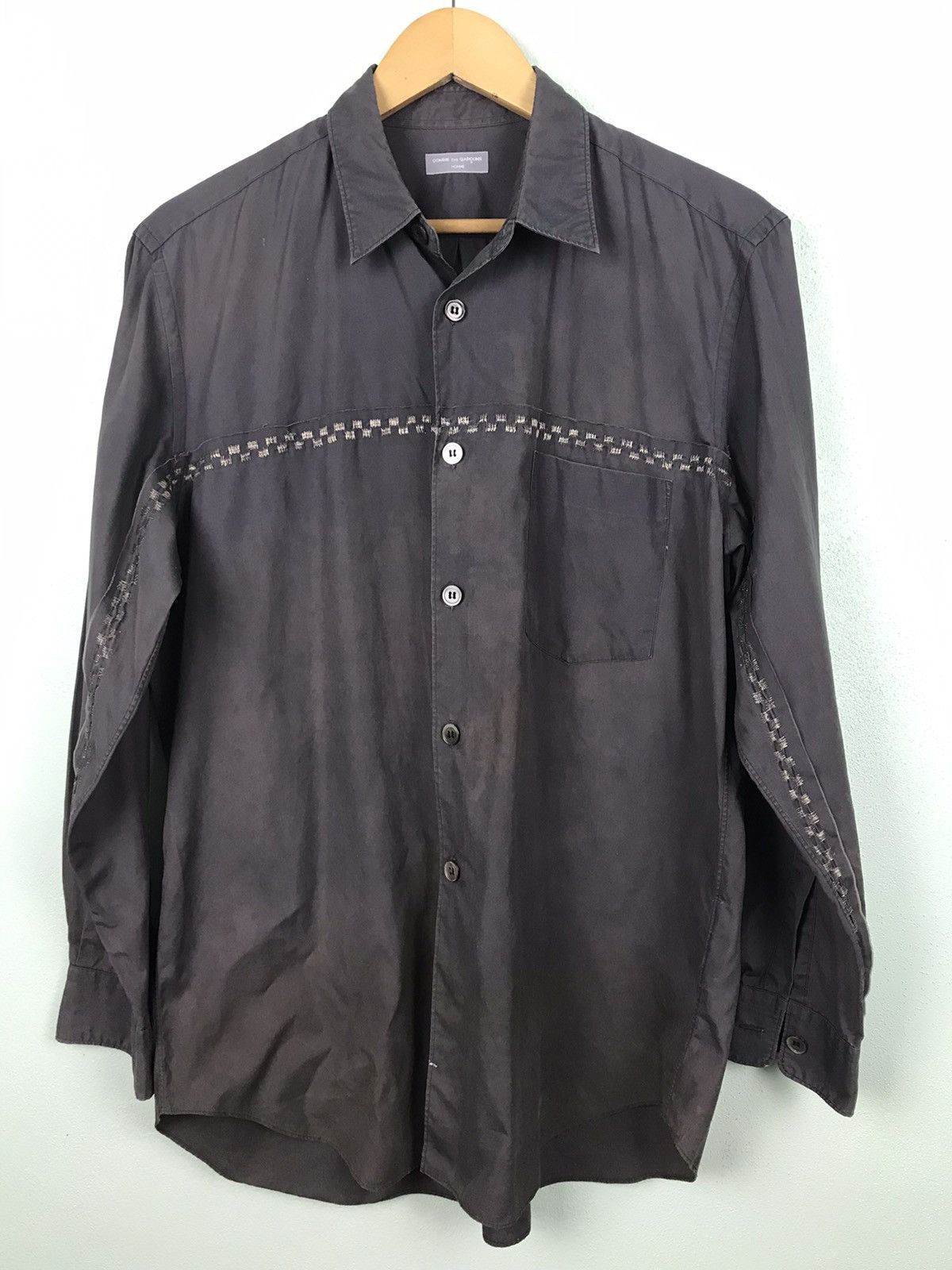 Comme des Garcons × Rei Kawakubo AD2002 CDG Homme colour damaged / faded shirt - gh1519 Size US M / EU 48-50 / 2 - 1 Thumbnail