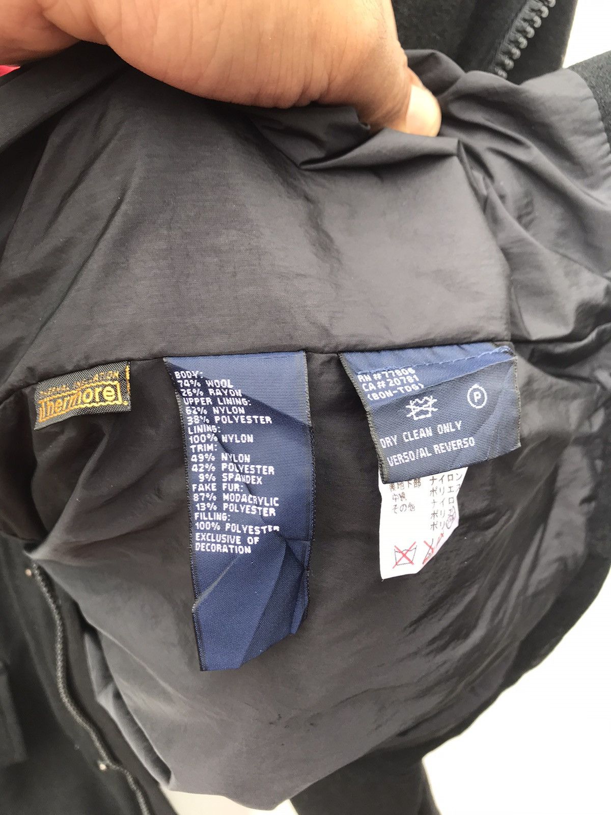 Tommy Hilfiger Tommy Hilfiger Black Men’s Outwear Utility Mix Wool Jacket Size US L / EU 52-54 / 3 - 13 Thumbnail