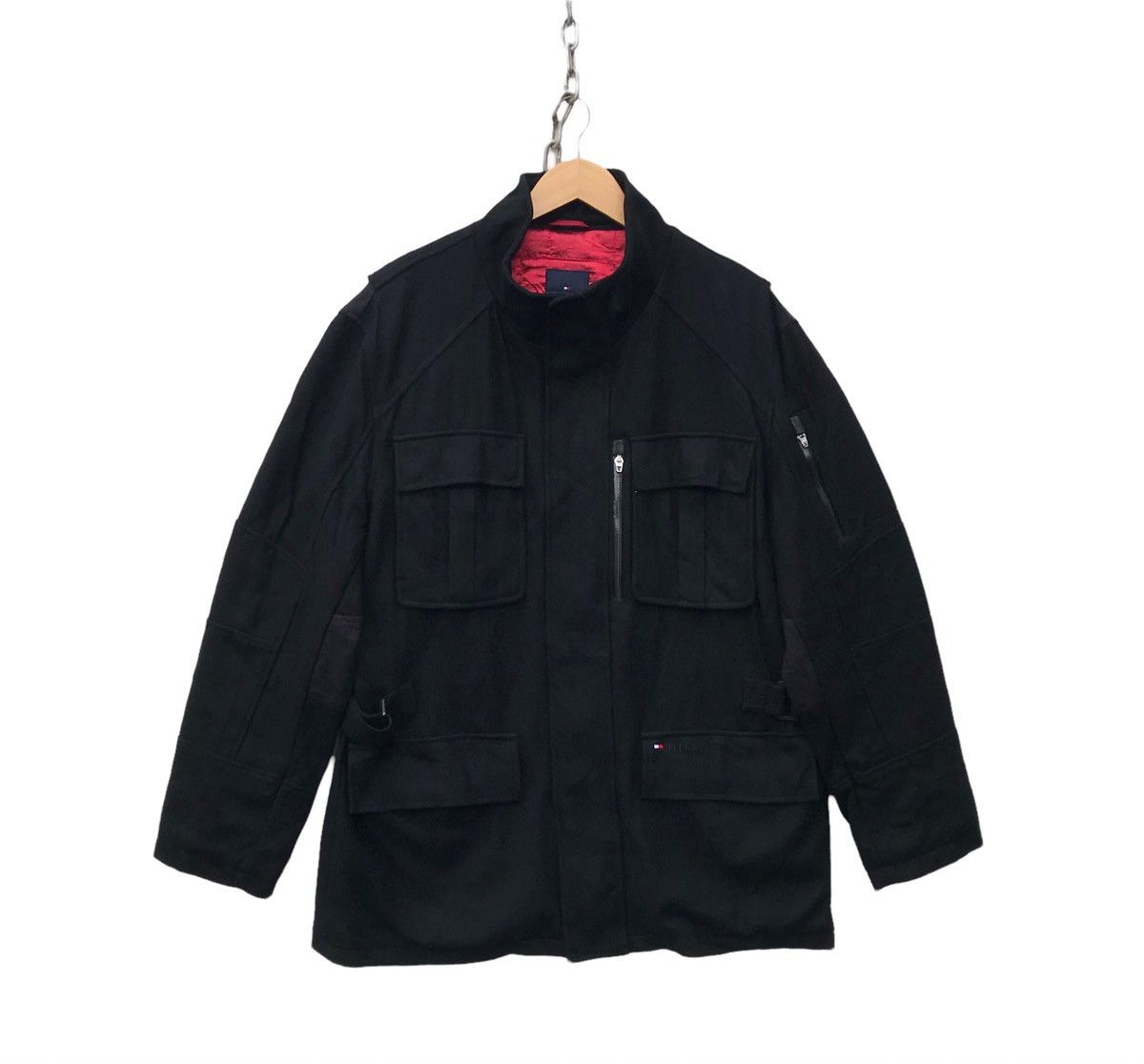 Tommy Hilfiger Tommy Hilfiger Black Men’s Outwear Utility Mix Wool Jacket Size US L / EU 52-54 / 3 - 1 Thumbnail