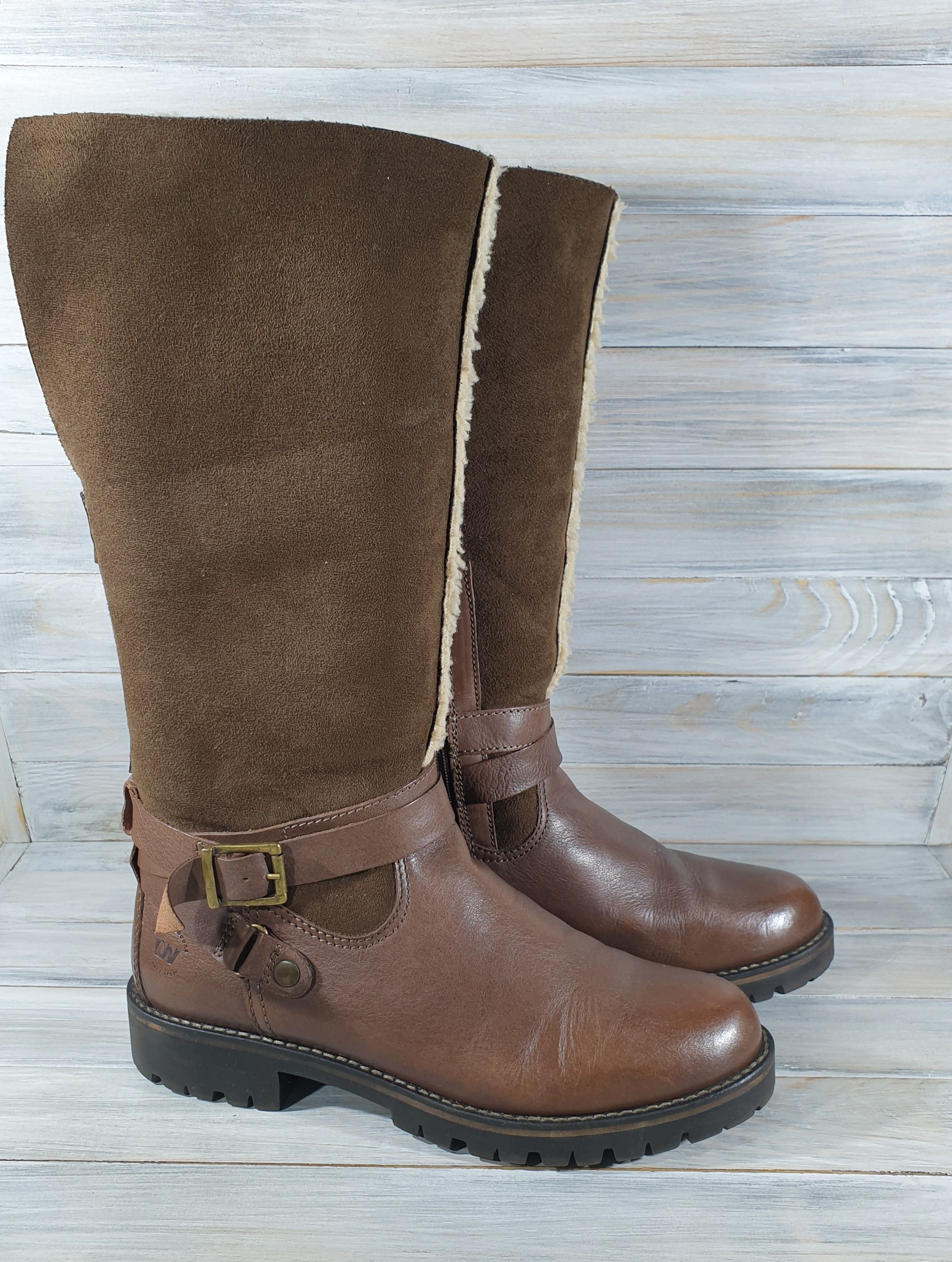 Leather × Other Weinbrenner Think Outdoors Women Winter Leather Long Boots Size US 9 / IT 39 - 13 Thumbnail