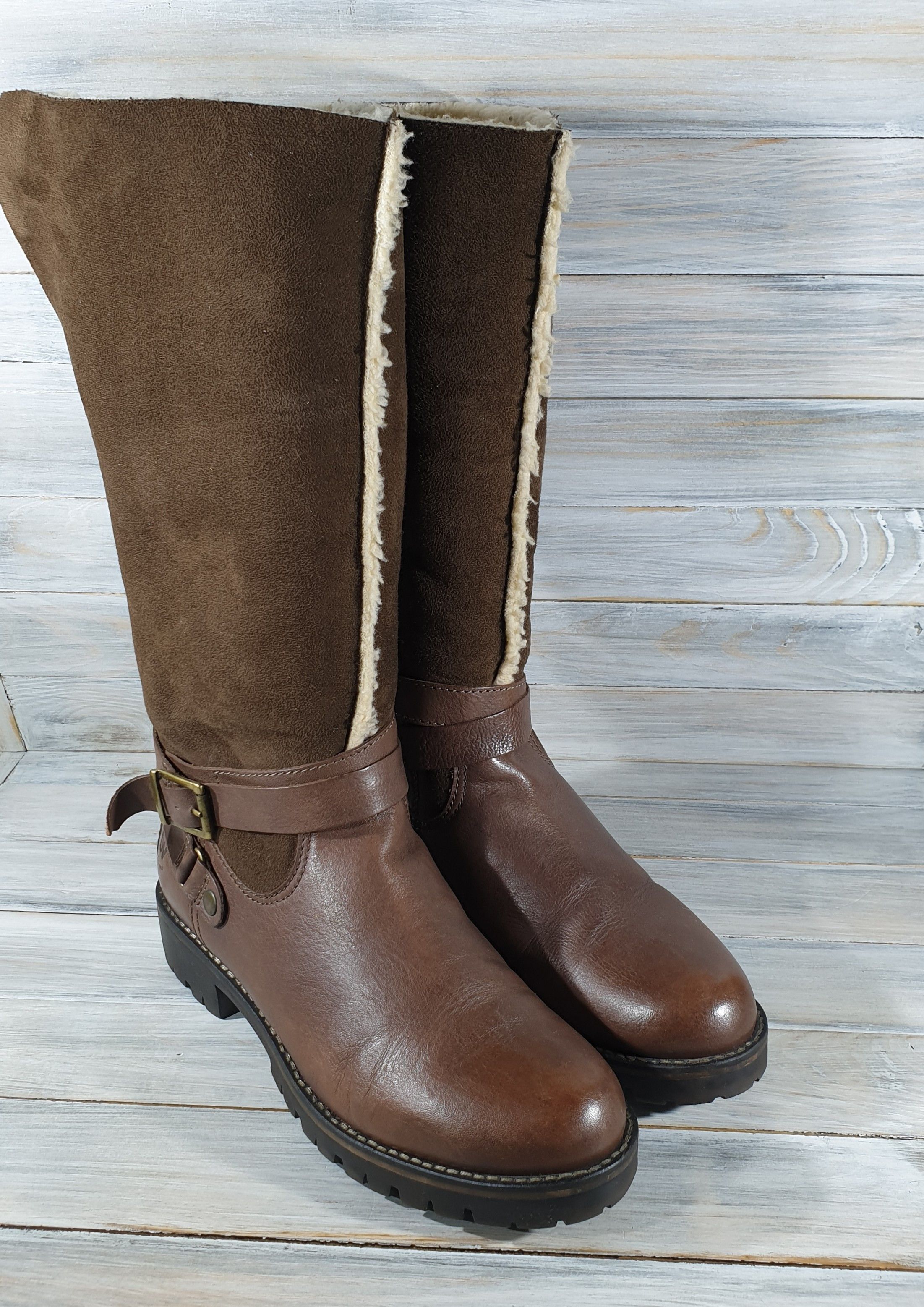 Leather × Other Weinbrenner Think Outdoors Women Winter Leather Long Boots Size US 9 / IT 39 - 14 Thumbnail