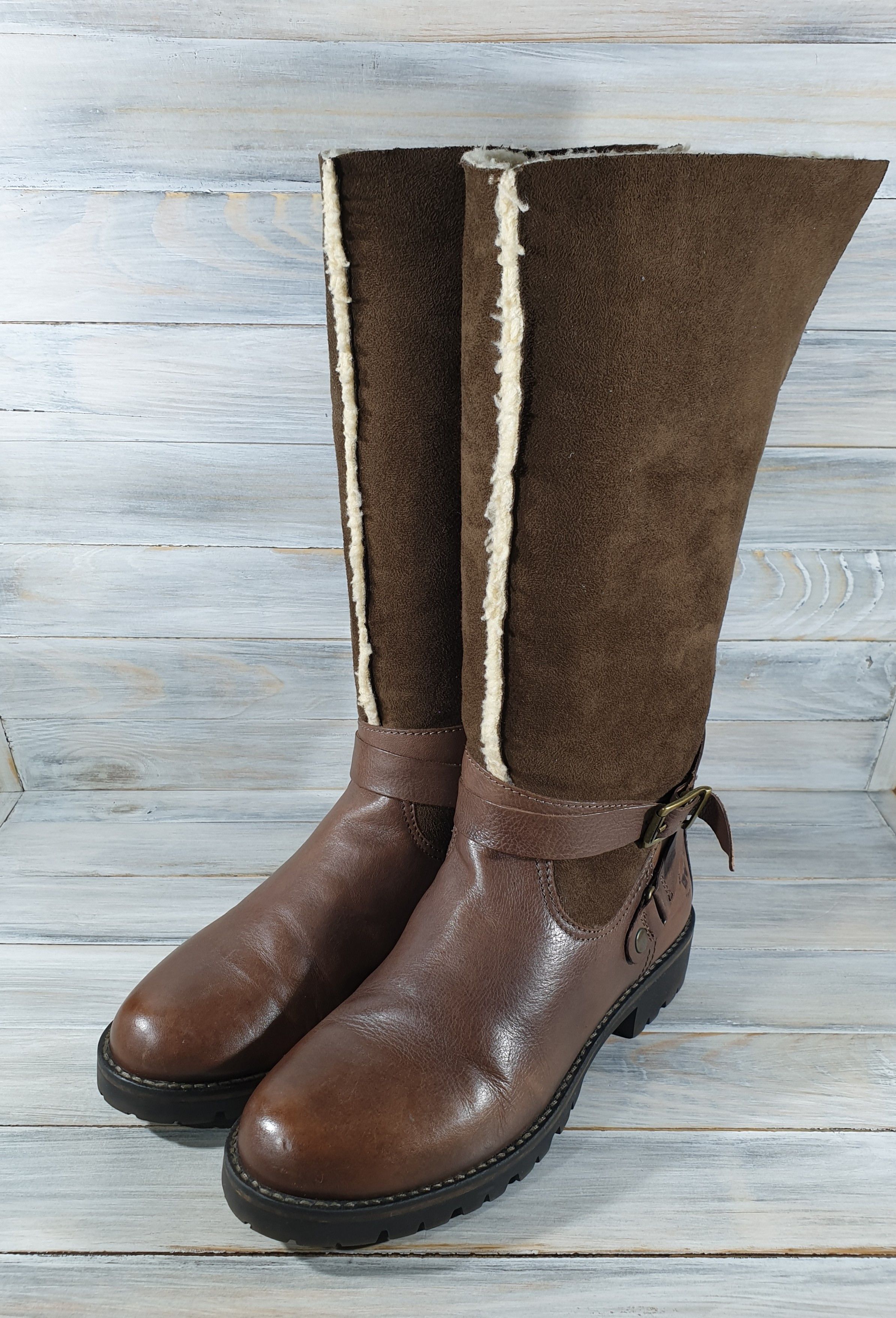 Leather × Other Weinbrenner Think Outdoors Women Winter Leather Long Boots Size US 9 / IT 39 - 3 Thumbnail