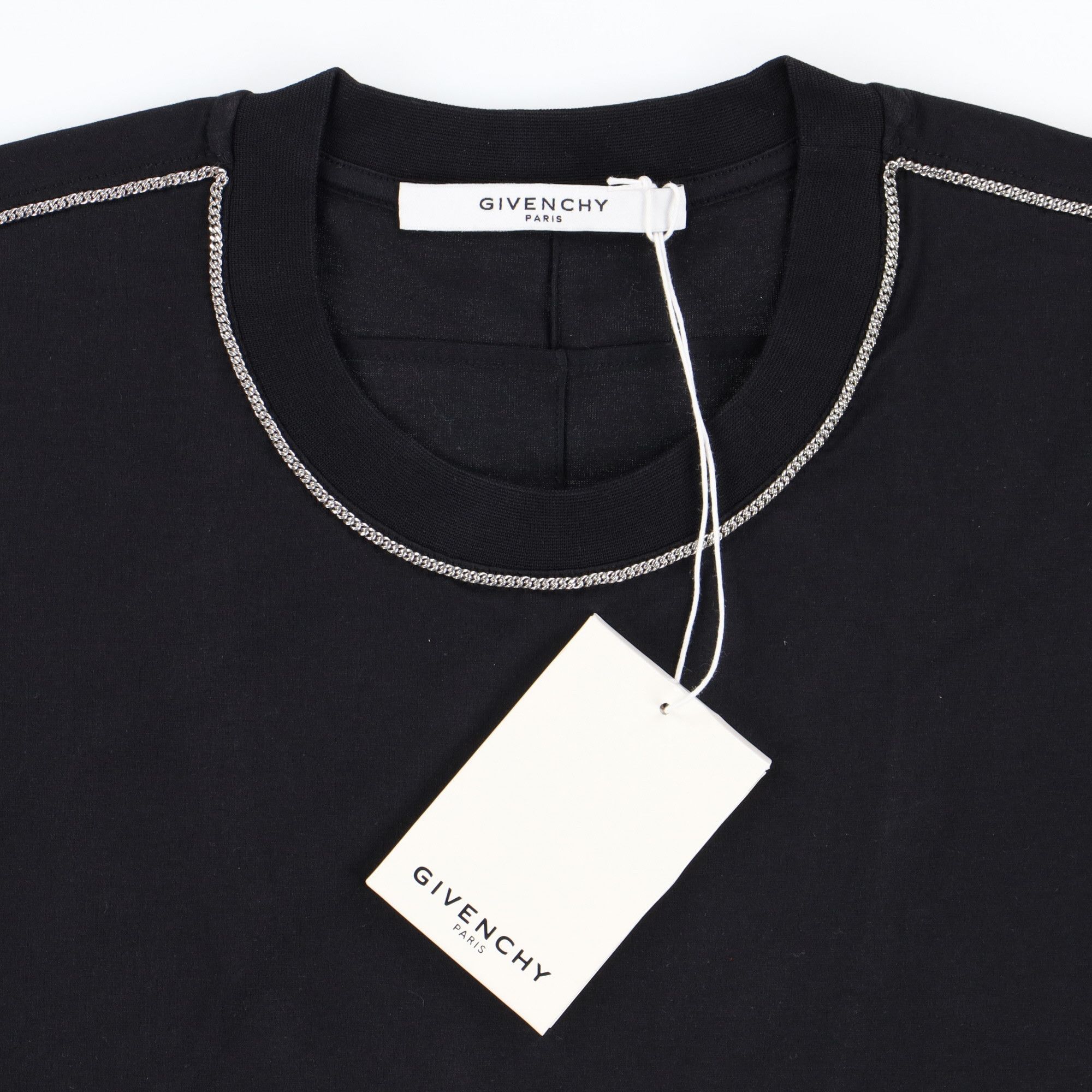 Givenchy Black Chain Trimmed Oversized T-Shirt | Grailed