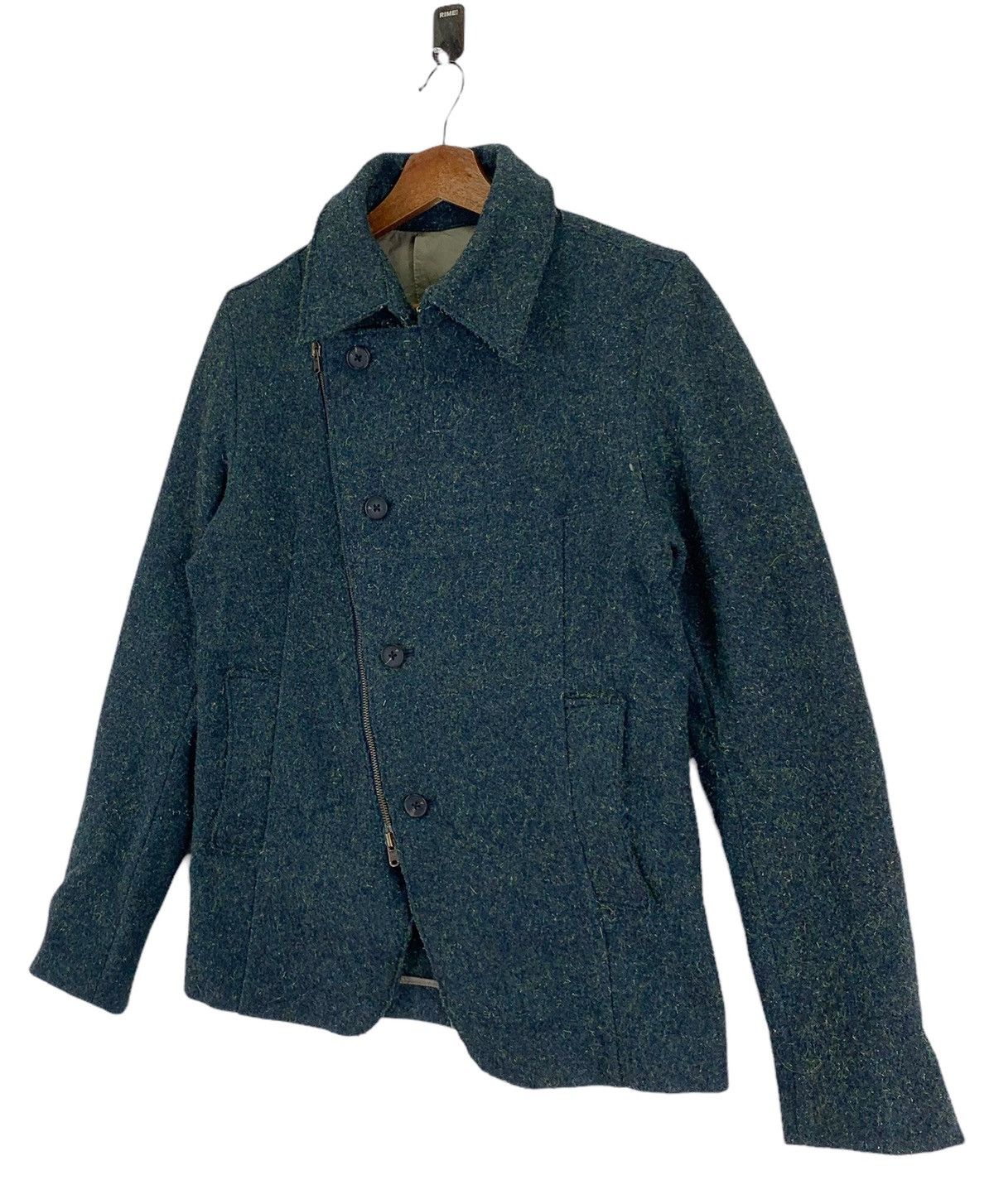 Japanese Brand × Vintage VINTAGE RICO CROSS ZIPPER COAT WOOL Size L / US 10 / IT 46 - 2 Thumbnail