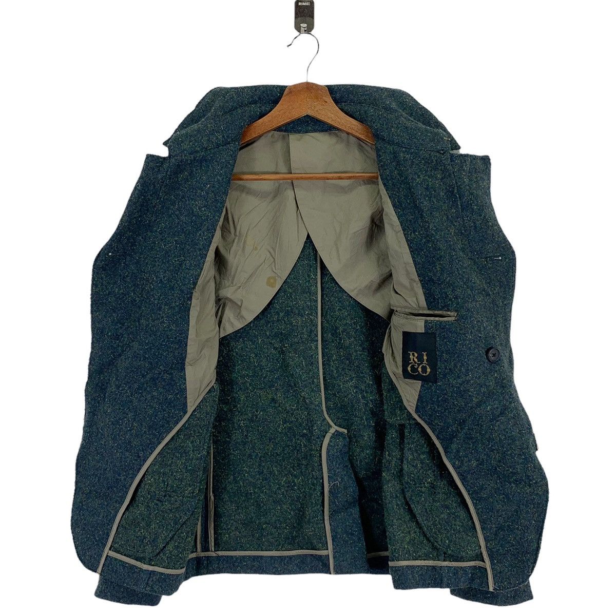 Japanese Brand × Vintage VINTAGE RICO CROSS ZIPPER COAT WOOL Size L / US 10 / IT 46 - 6 Thumbnail