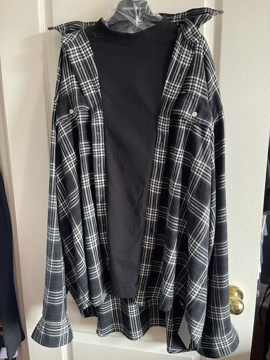 Balenciaga Balenciaga double layered flannel | Grailed