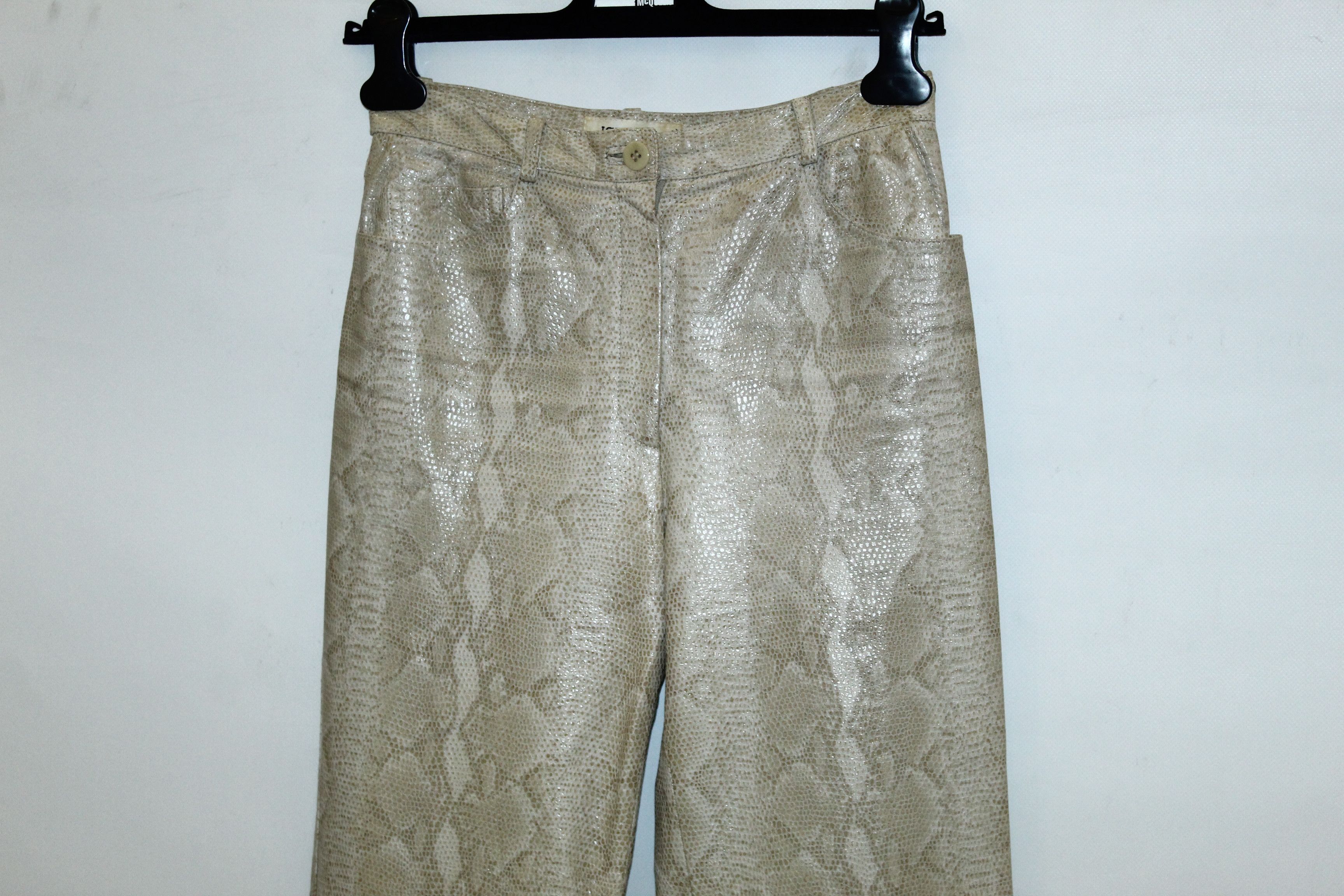 Iceberg 🔥 VTG 🔥 Iceberg Python Style Leather Pants Size US 26 / EU 42 - 4 Thumbnail