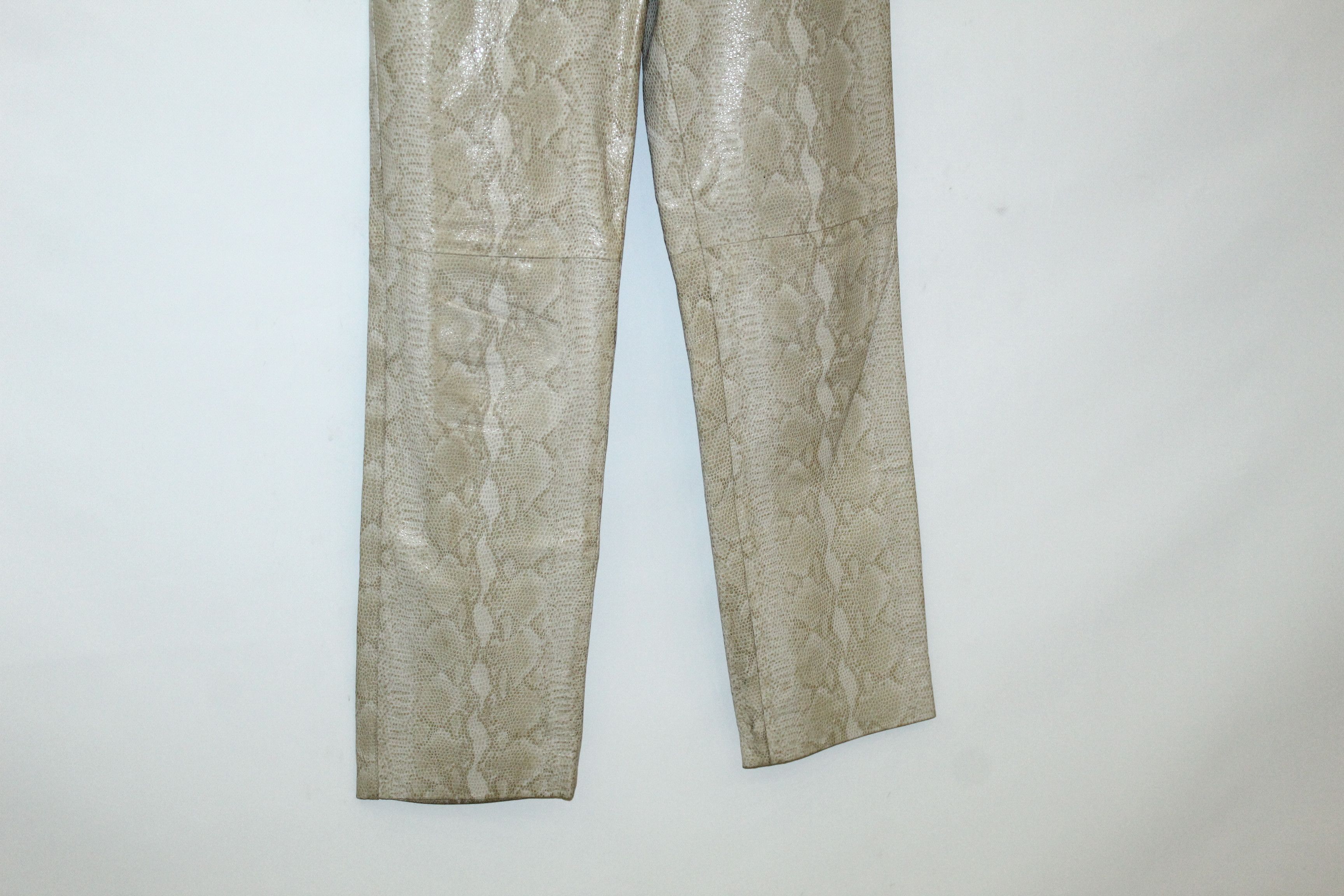 Iceberg 🔥 VTG 🔥 Iceberg Python Style Leather Pants Size US 26 / EU 42 - 5 Thumbnail