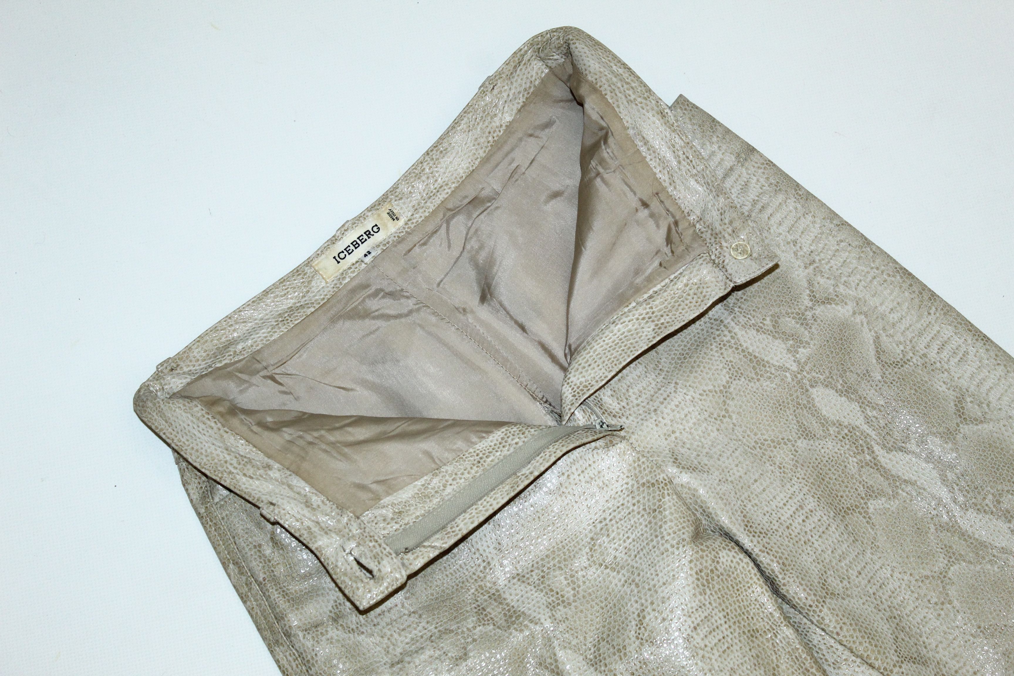 Iceberg 🔥 VTG 🔥 Iceberg Python Style Leather Pants Size US 26 / EU 42 - 3 Thumbnail