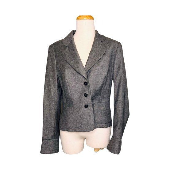 Escada Escada Cashmere Blend Jacket Blazer Gray Pockets Size 40 US ...