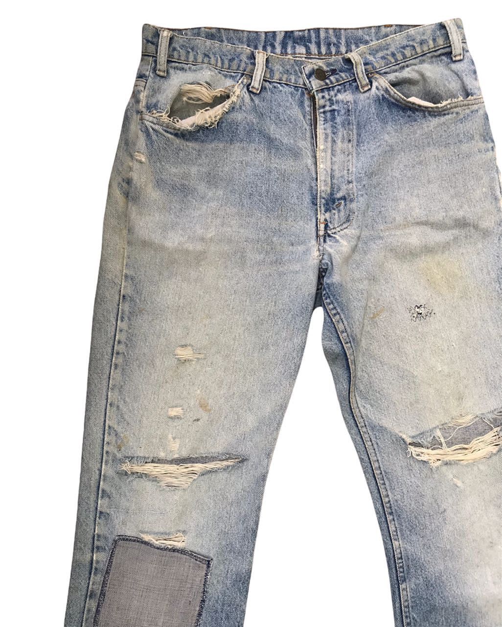 Levi's Vintage 80’s Levis 646 Distressed Denim Size US 32 / EU 48 - 2 Thumbnail