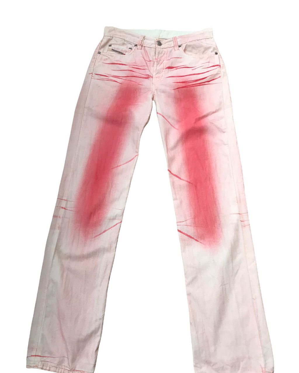 Diesel Diesel FullPrint Art Punk Design Pants Size US 29 - 2 Thumbnail