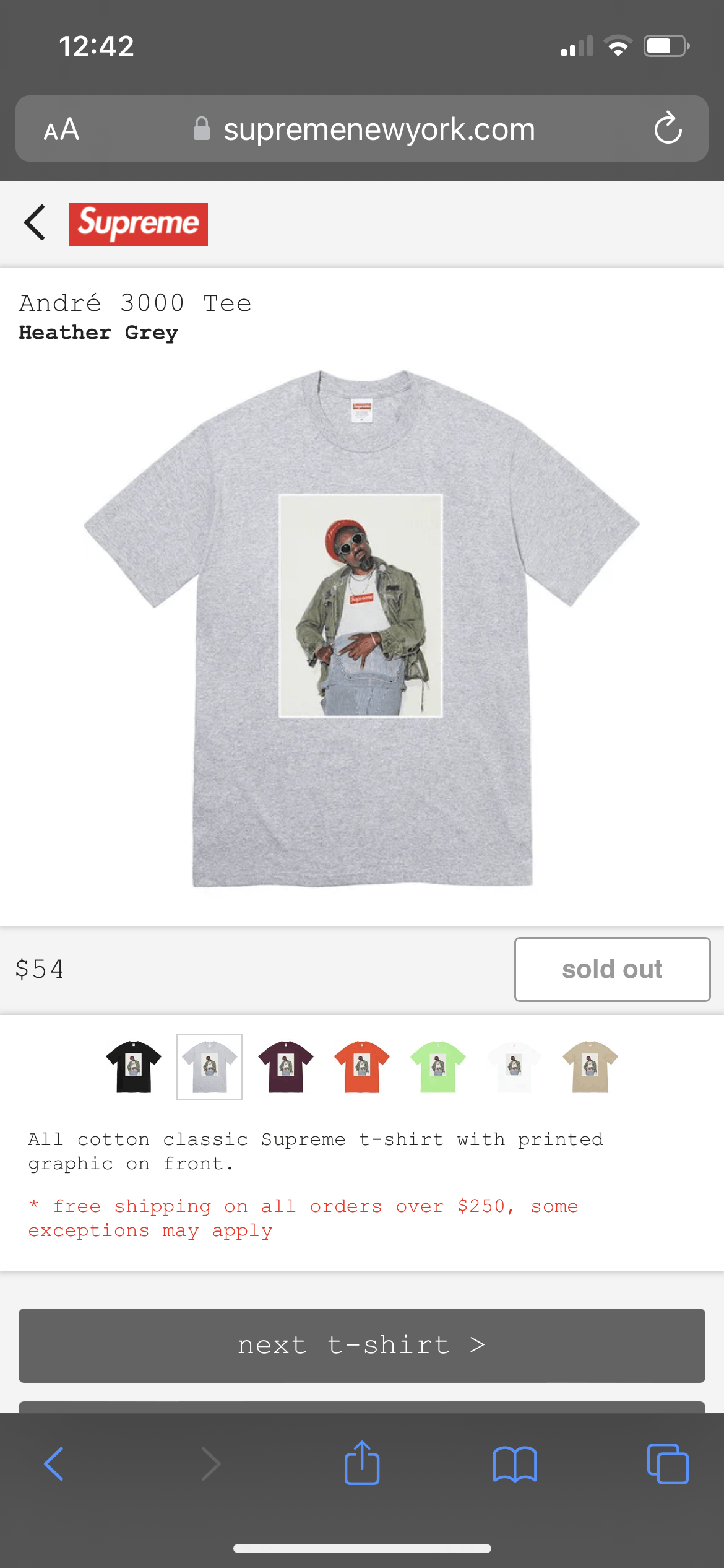 Supreme Supreme André 3000 Tee | Grailed