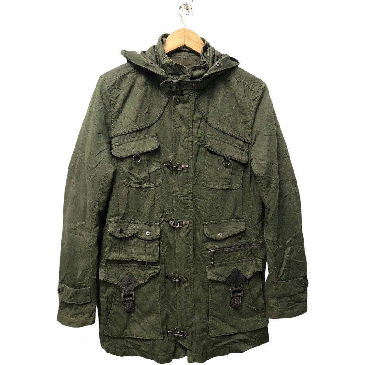 RARE!! HIDEAWAYS MILITARY STYLE PARKA JACKET