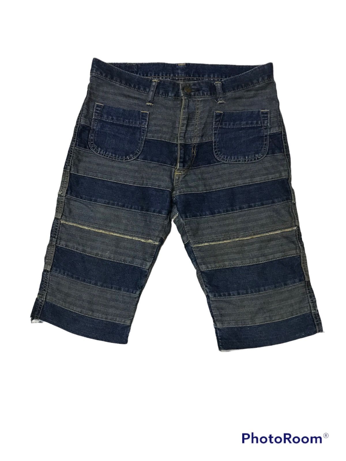 Hysteric Glamour × Japanese Brand Vintage Hysteric Glamour Patchwork Cropped Pants Size US 31 - 1 Thumbnail