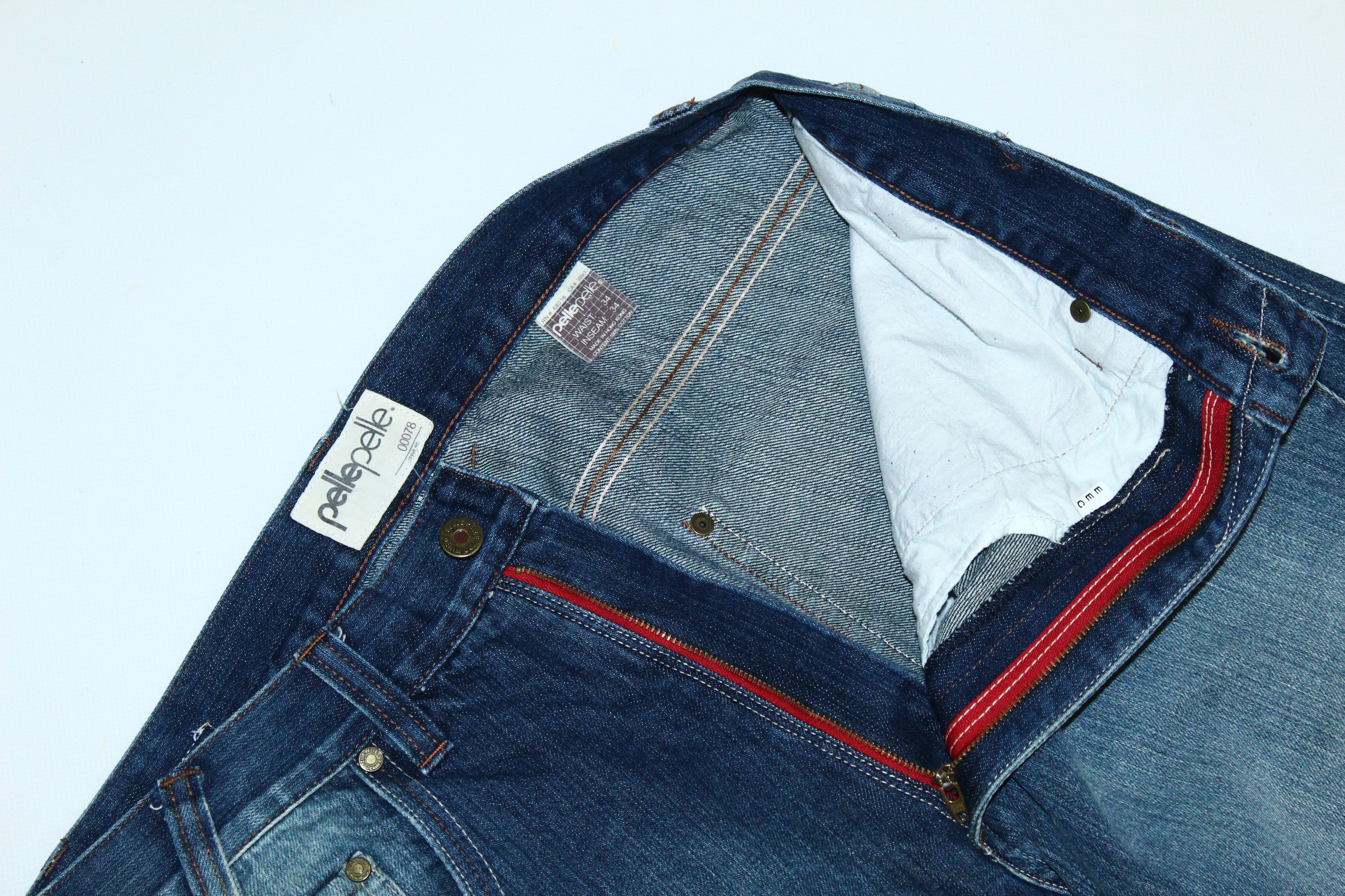 Pelle Pelle Vtg Pelle Pelle Double Knee Faded Denim Baggy Rap Jeans Size US 34 / EU 50 - 5 Thumbnail