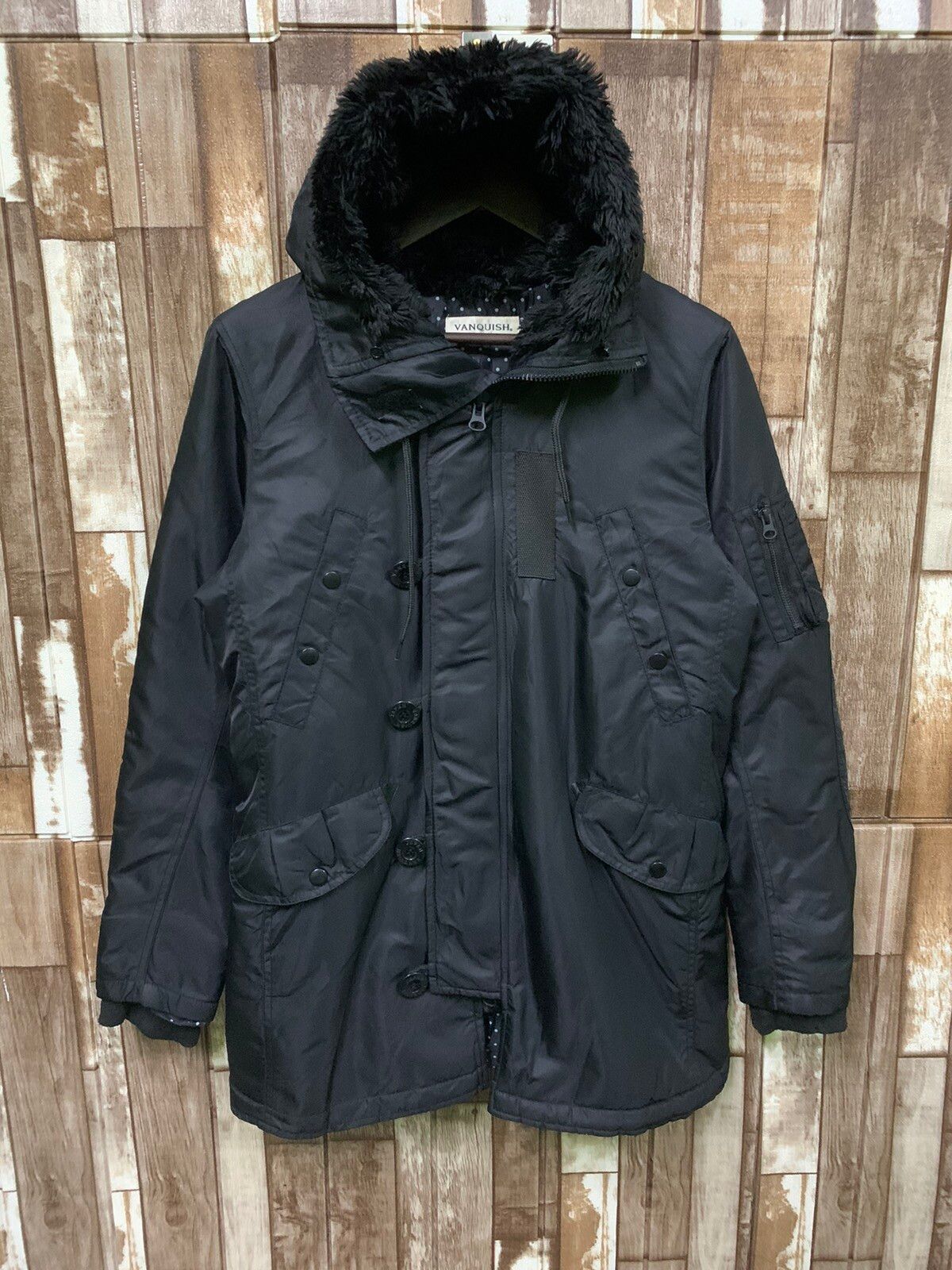 Vanquish Vanquish Tokyo Japan Fur Hood Winter N-3B Style Parka Jacket ...