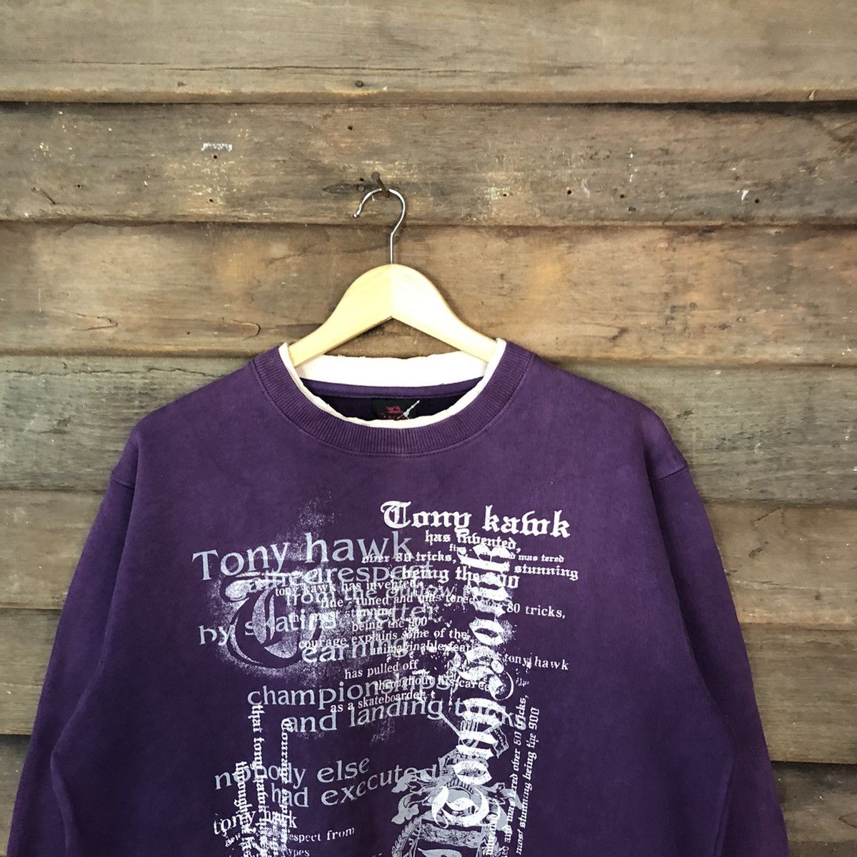 Tony Hawk DL Tony Hawk lagend skater Purple Sweatshirt #4768 Size L / US 10 / IT 46 - 2 Thumbnail