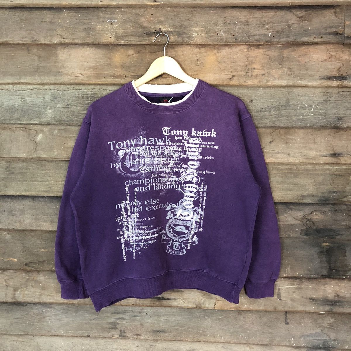 Tony Hawk DL Tony Hawk lagend skater Purple Sweatshirt #4768 Size L / US 10 / IT 46 - 1 Thumbnail