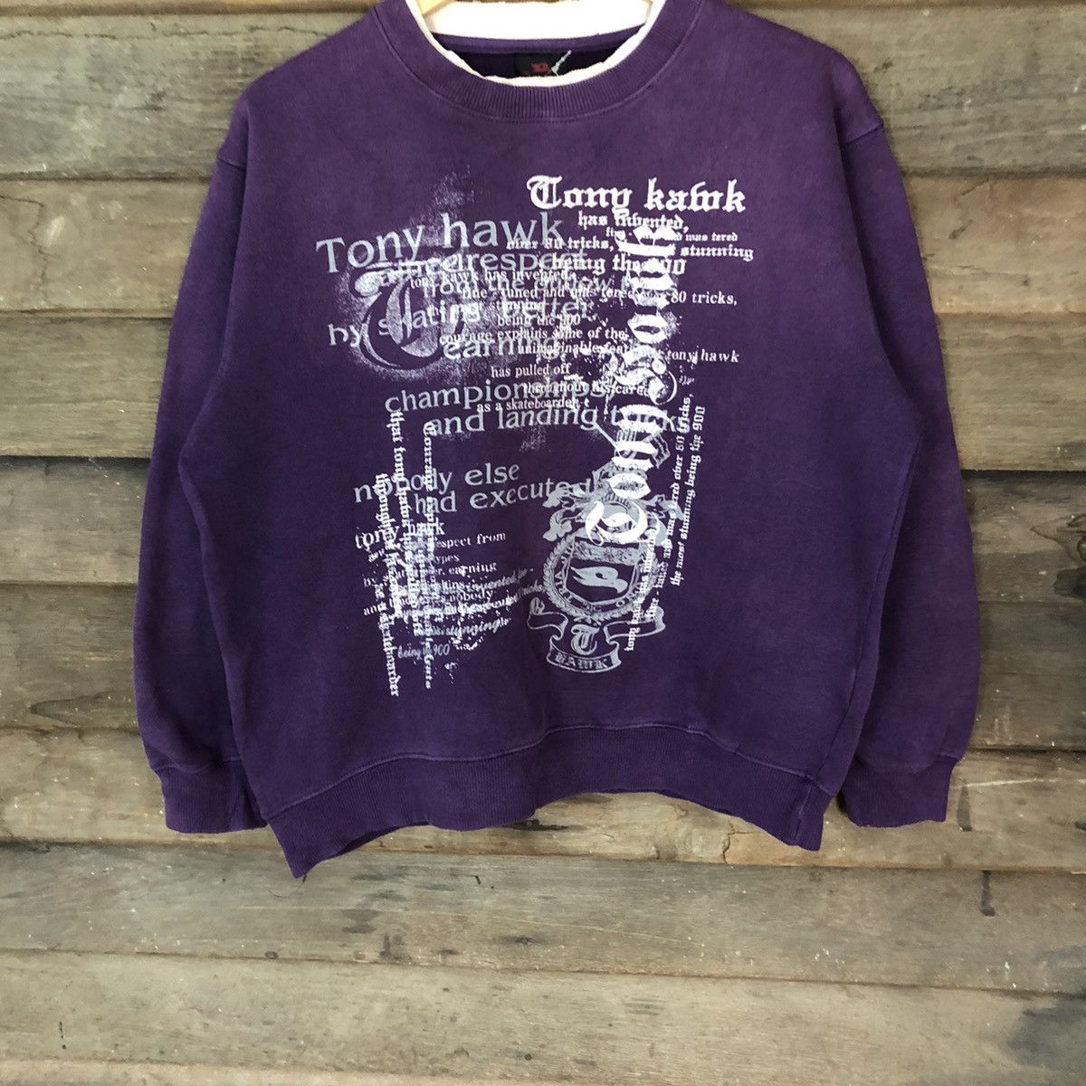 Tony Hawk DL Tony Hawk lagend skater Purple Sweatshirt #4768 Size L / US 10 / IT 46 - 3 Thumbnail
