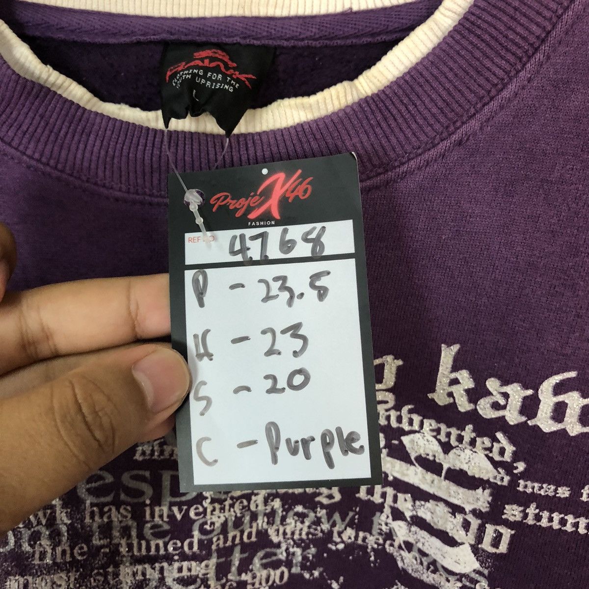 Tony Hawk DL Tony Hawk lagend skater Purple Sweatshirt #4768 Size L / US 10 / IT 46 - 8 Thumbnail