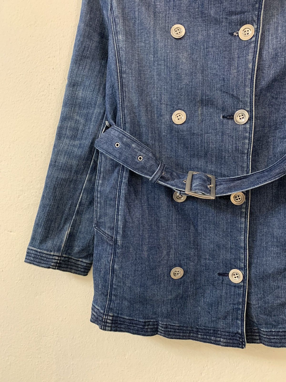 Japanese Brand Ined Double Brest Denim Jacket Size S / US 4 / IT 40 - 3 Thumbnail