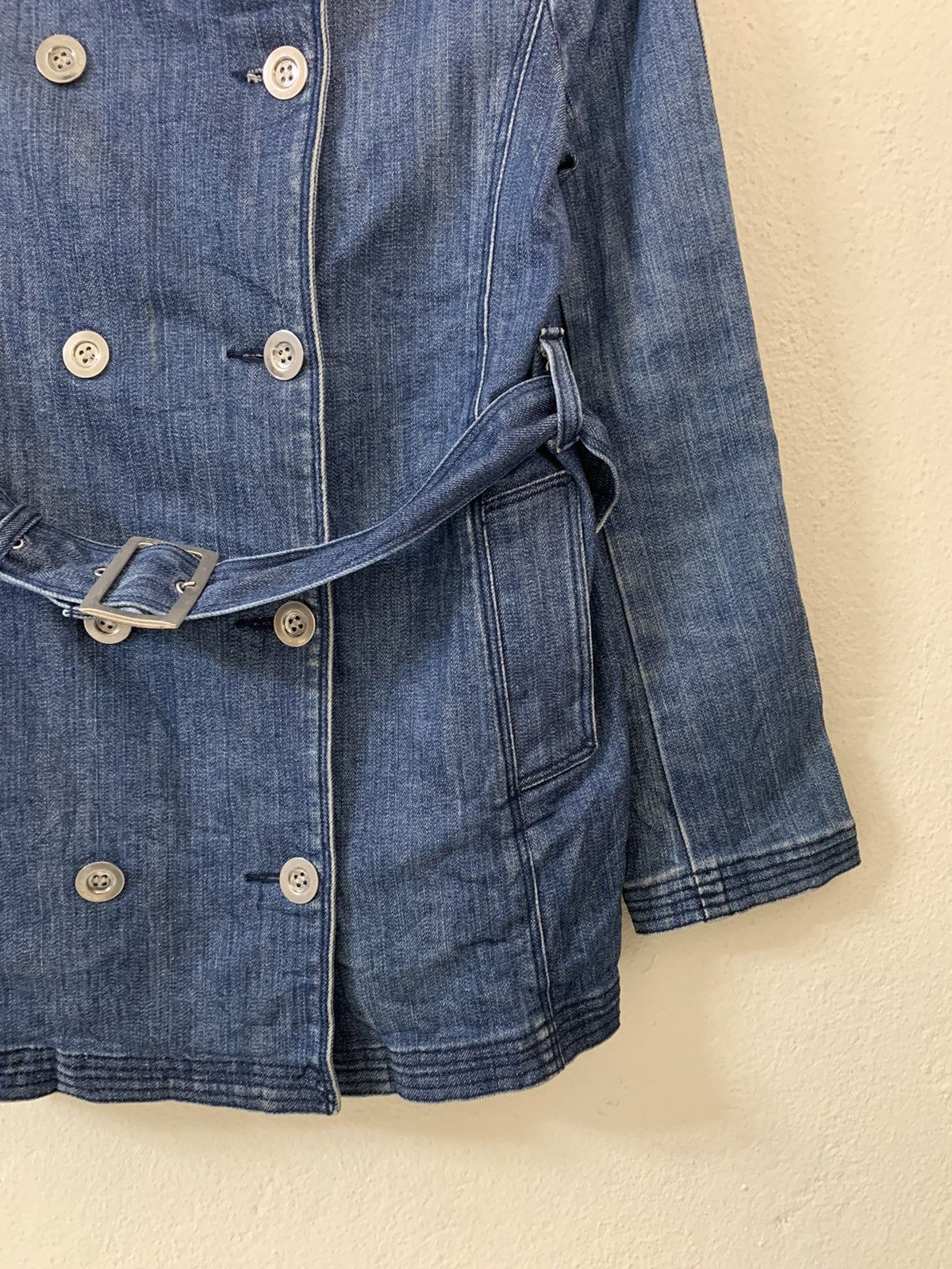 Japanese Brand Ined Double Brest Denim Jacket Size S / US 4 / IT 40 - 2 Thumbnail