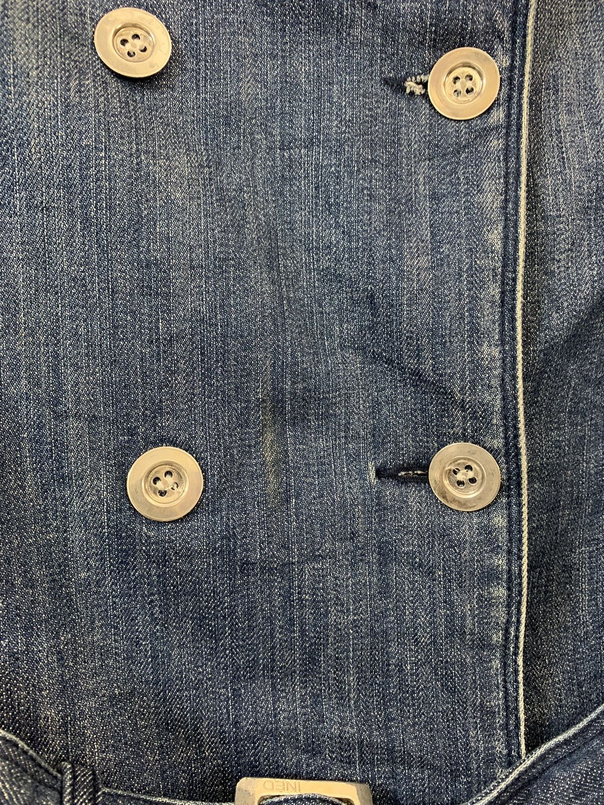 Japanese Brand Ined Double Brest Denim Jacket Size S / US 4 / IT 40 - 5 Thumbnail