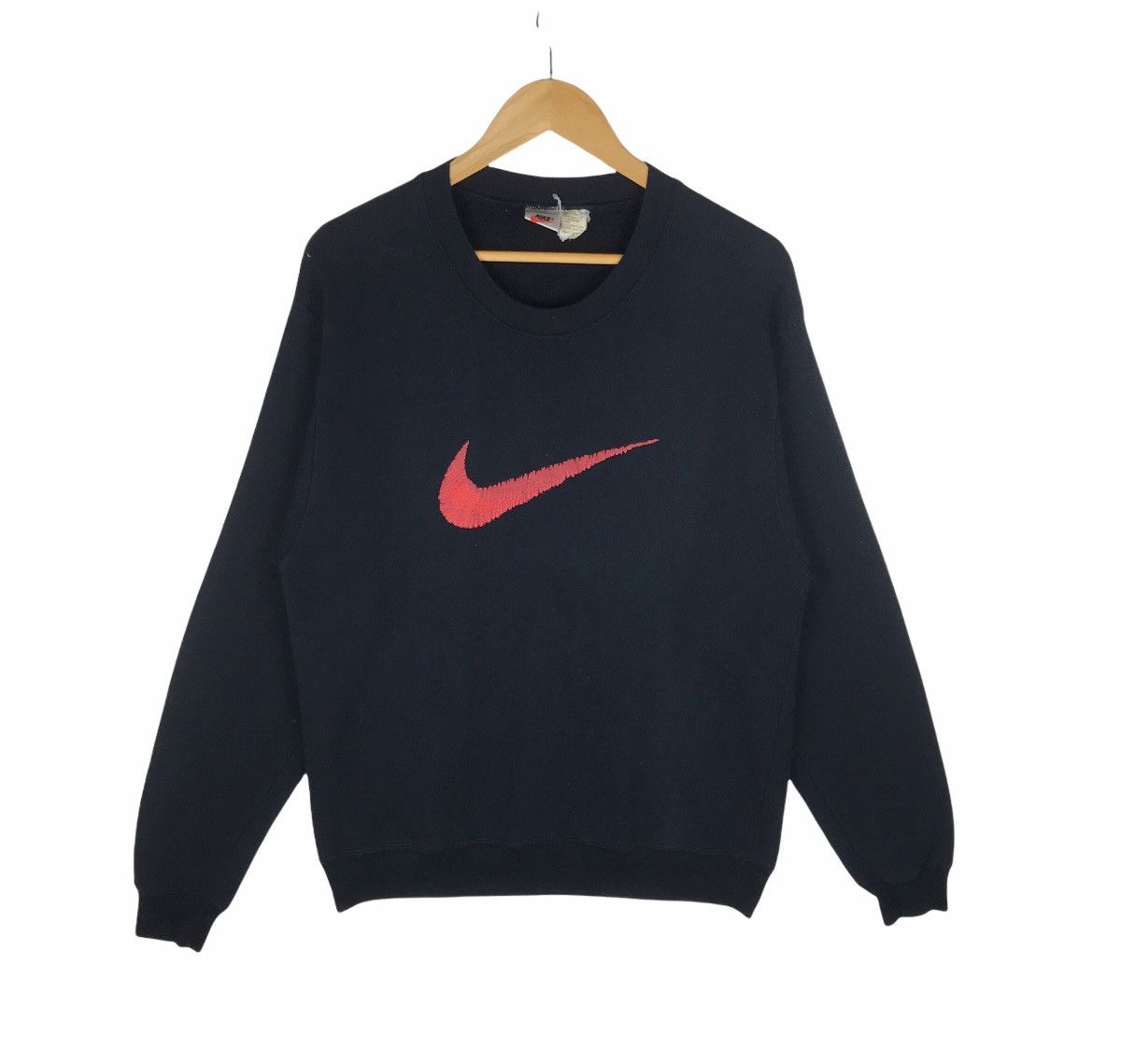 Nike × Vintage Vintage 90s Nike Big Logo Sweatshirt Size US M / EU 48-50 / 2 - 1 Thumbnail