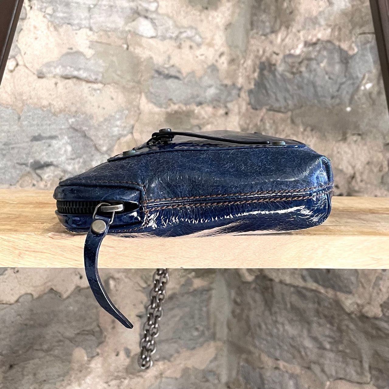 Lanvin Lanvin Navy Crystal Embellished Bird Head Wristlet Clutch Size ONE SIZE - 5 Thumbnail