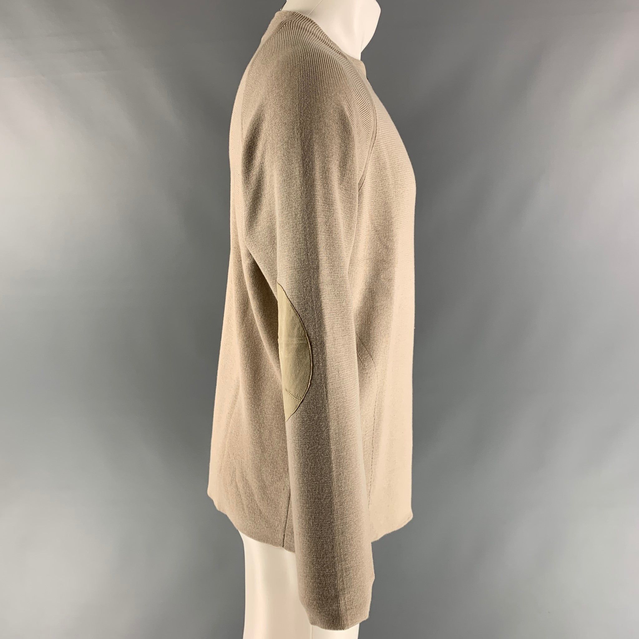 Salvatore Ferragamo Oatmeal Knitted Cotton & Cashmere Jacket Size US M / EU 48-50 / 2 - 2 Preview