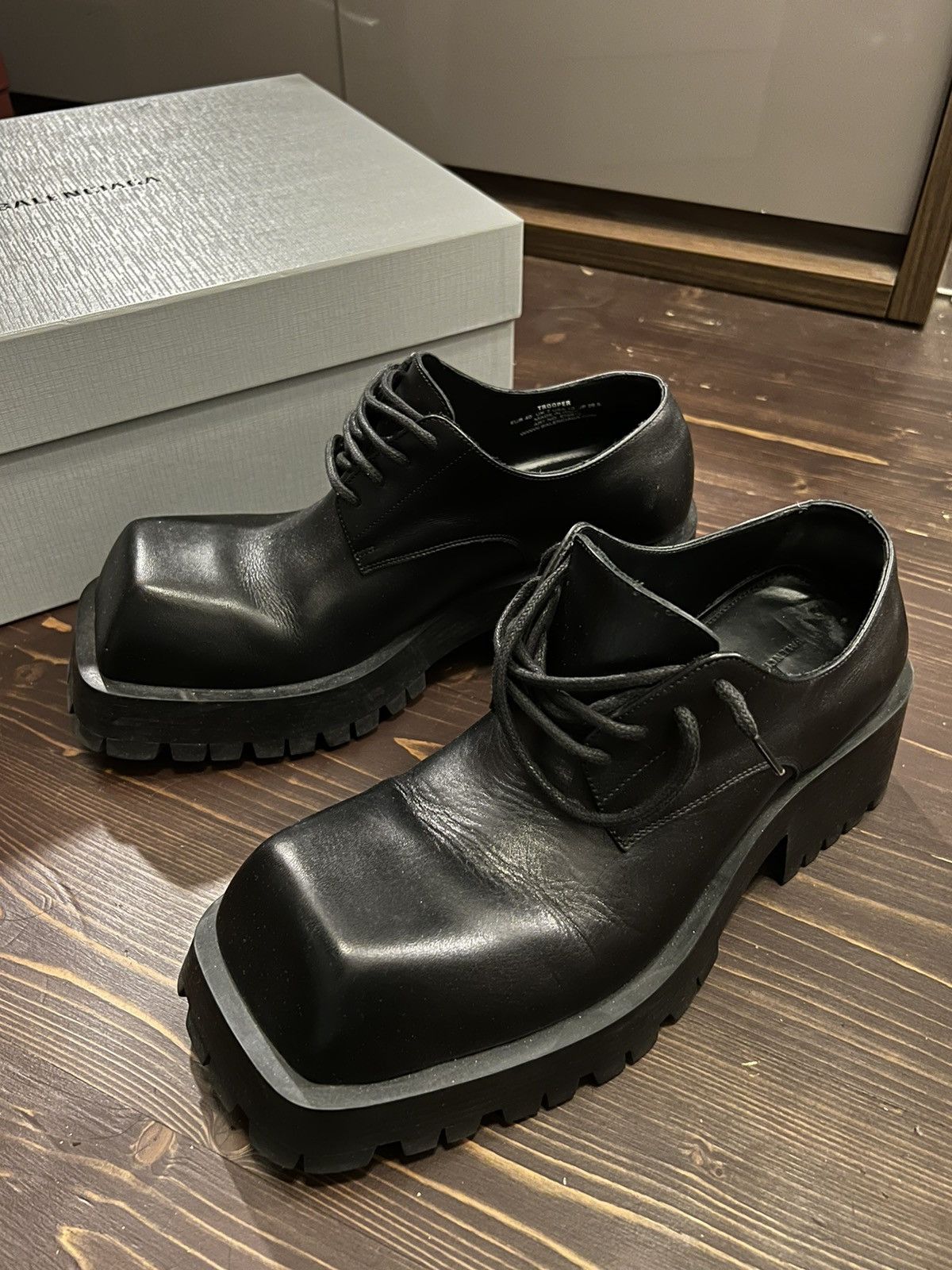 代引可】 BALENCIAGAバレンシアガTROOPERダービー41美品 靴 ...