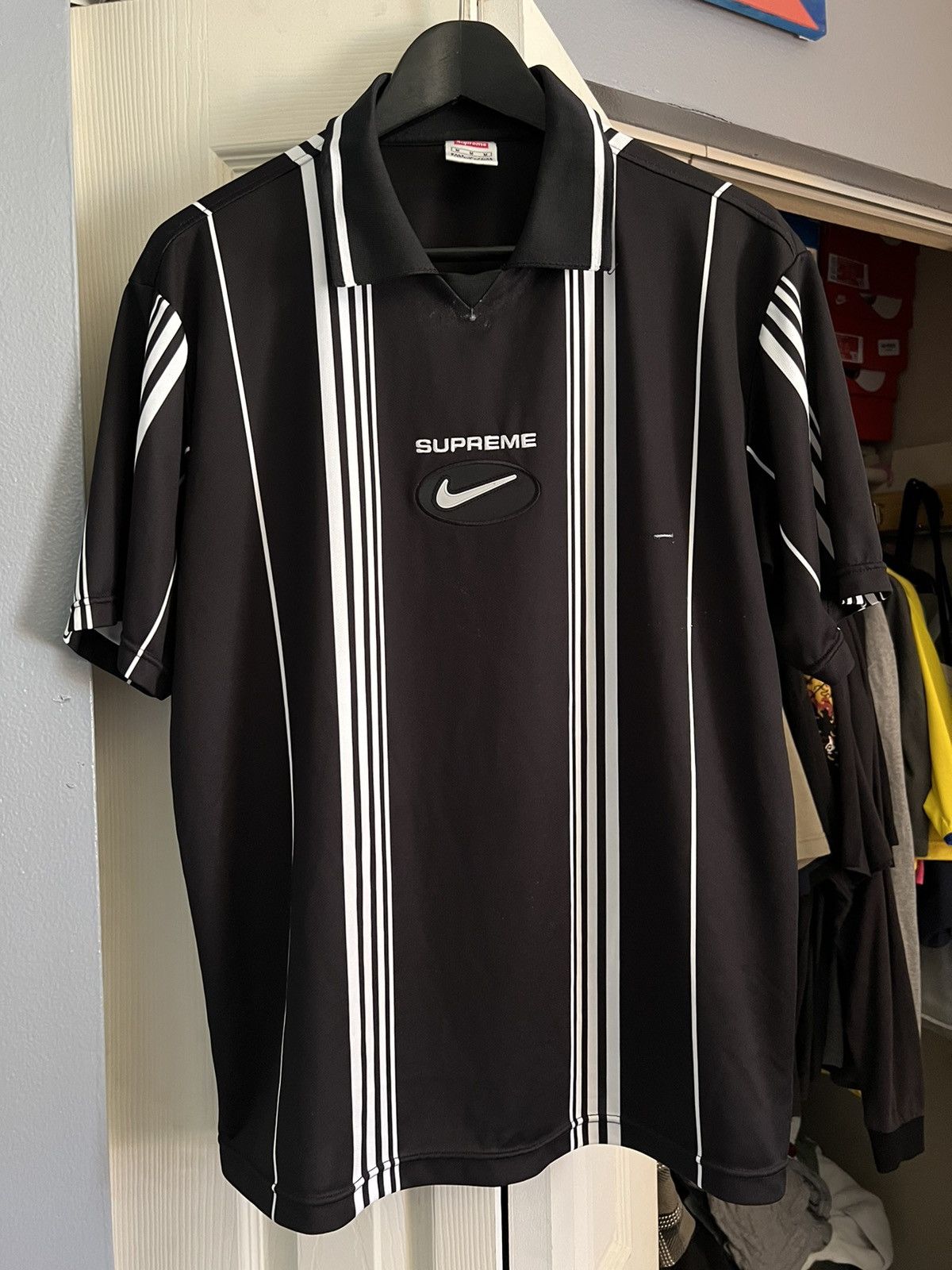 Nike × Supreme Supreme Nike Jewel Stripe Soccer Jersey | Grailed
