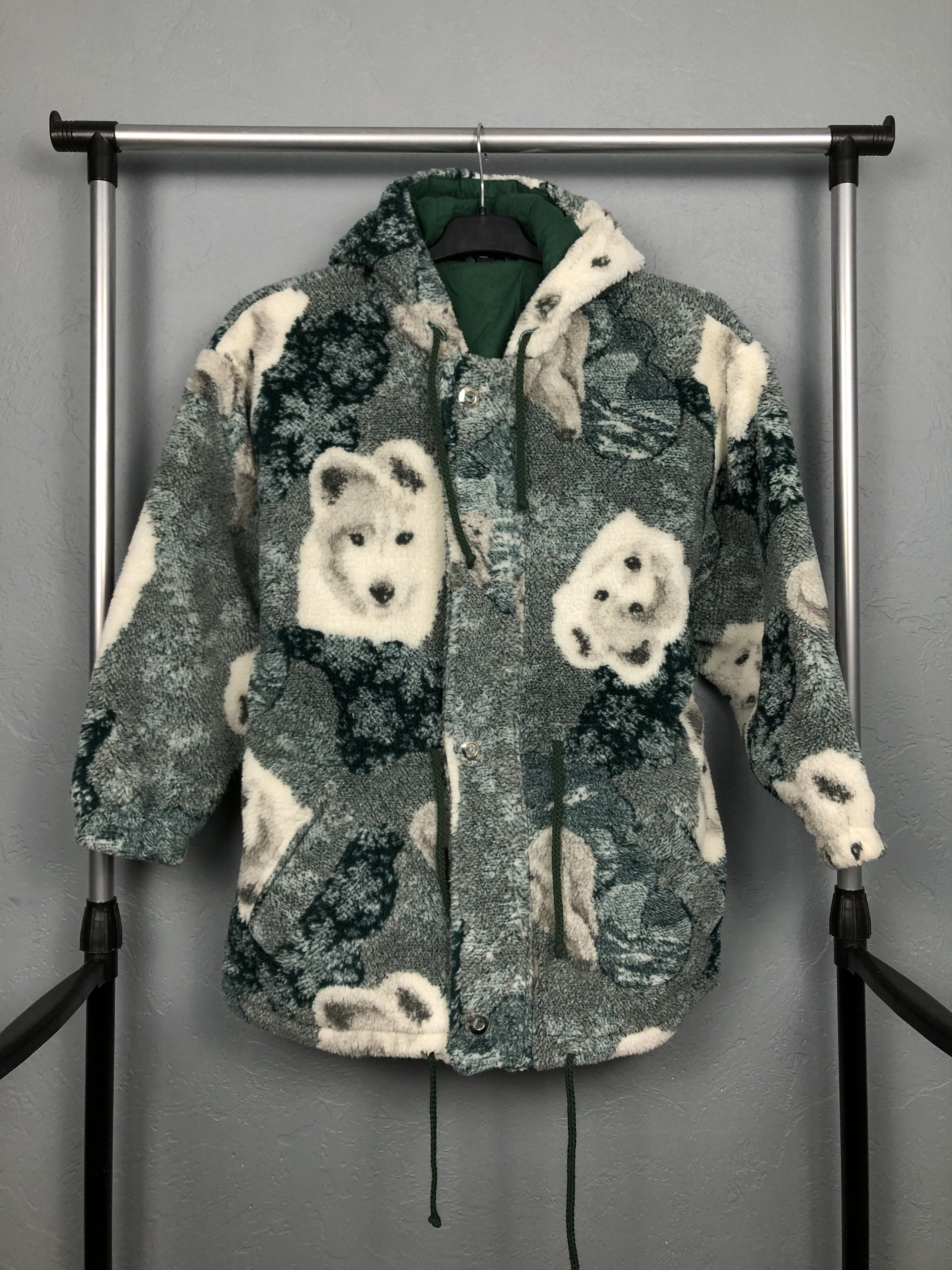Vintage Vintage Animal Husky Dog Fleece Jacket Size M / US 6-8 / IT 42-44 - 1 Thumbnail